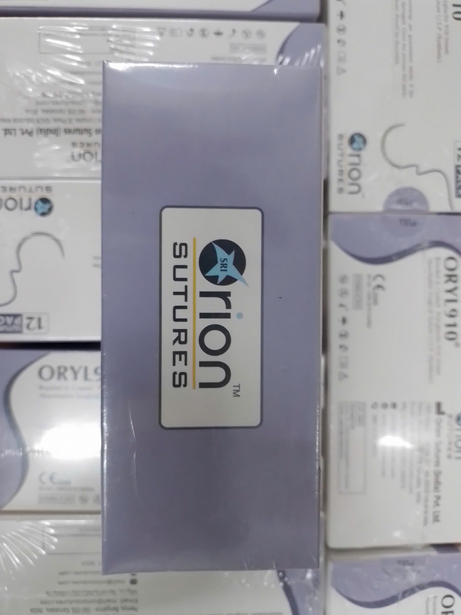 Chỉ phẫu thuật Oryl 910 Số 1/0, Orion Sutures Ấn độ (Hộp=12 sợi)