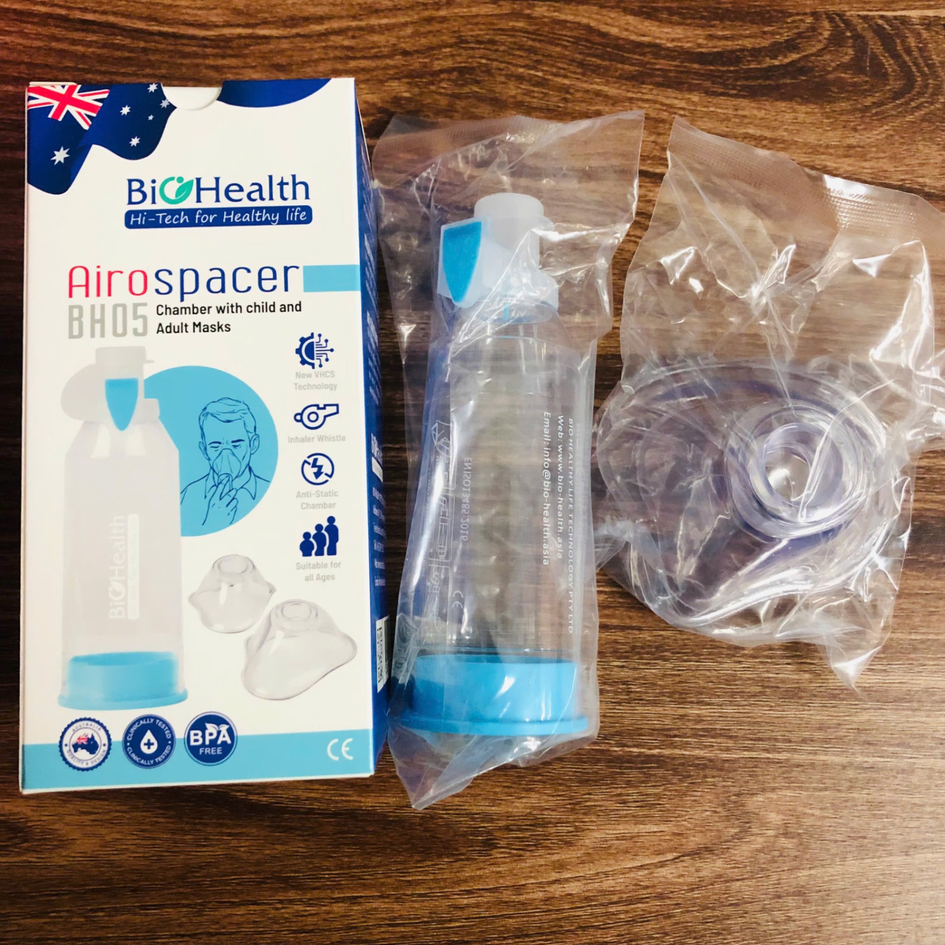 Buồng đệm khí dung BioHealth BH05, Huizho Trung quốc (Hộp=1 bộ)