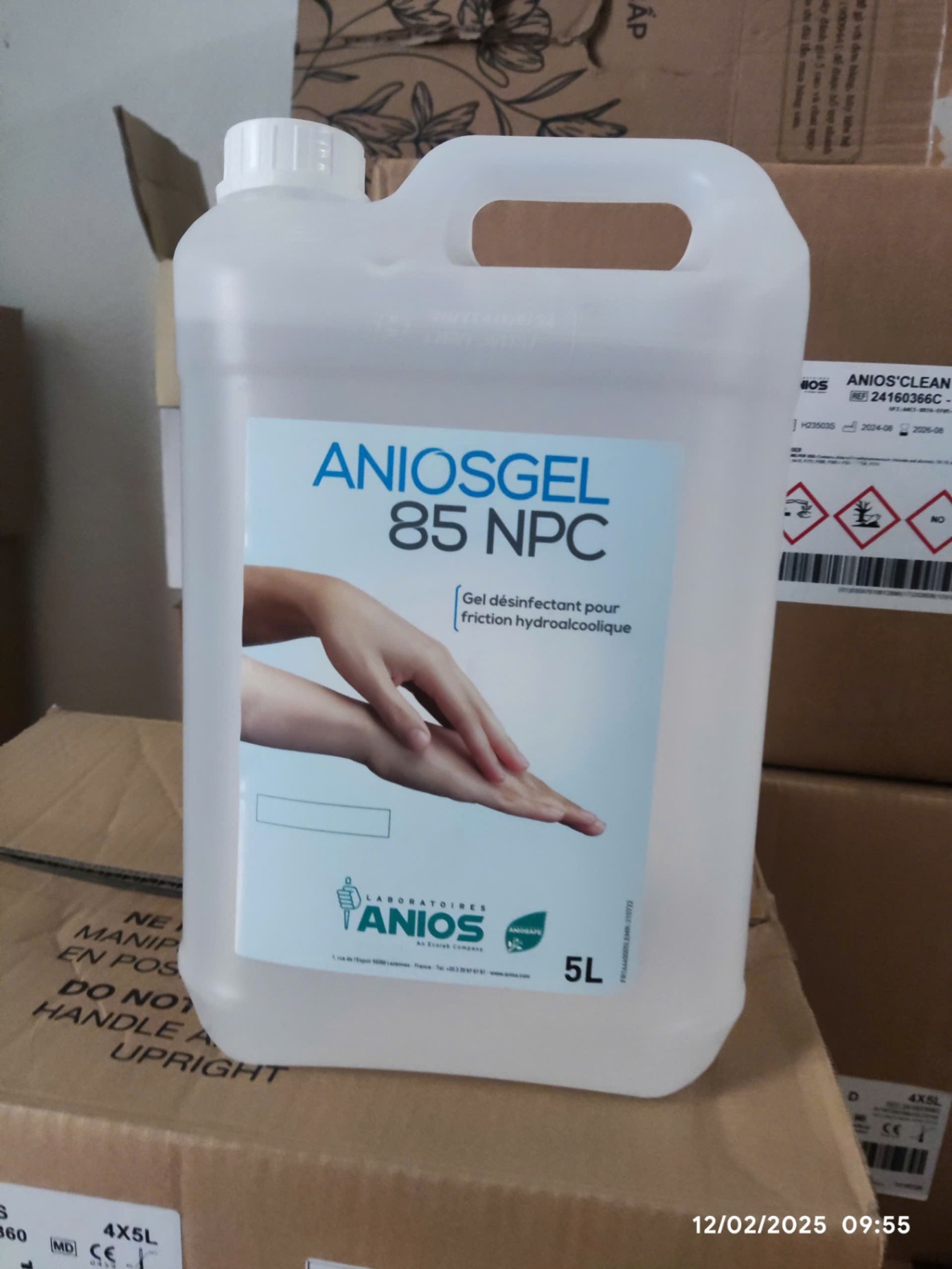 Dung dịch rửa tay khô sát khuẩn Aniosgel 85 NPC (Can=5L, Thùng=4 can)