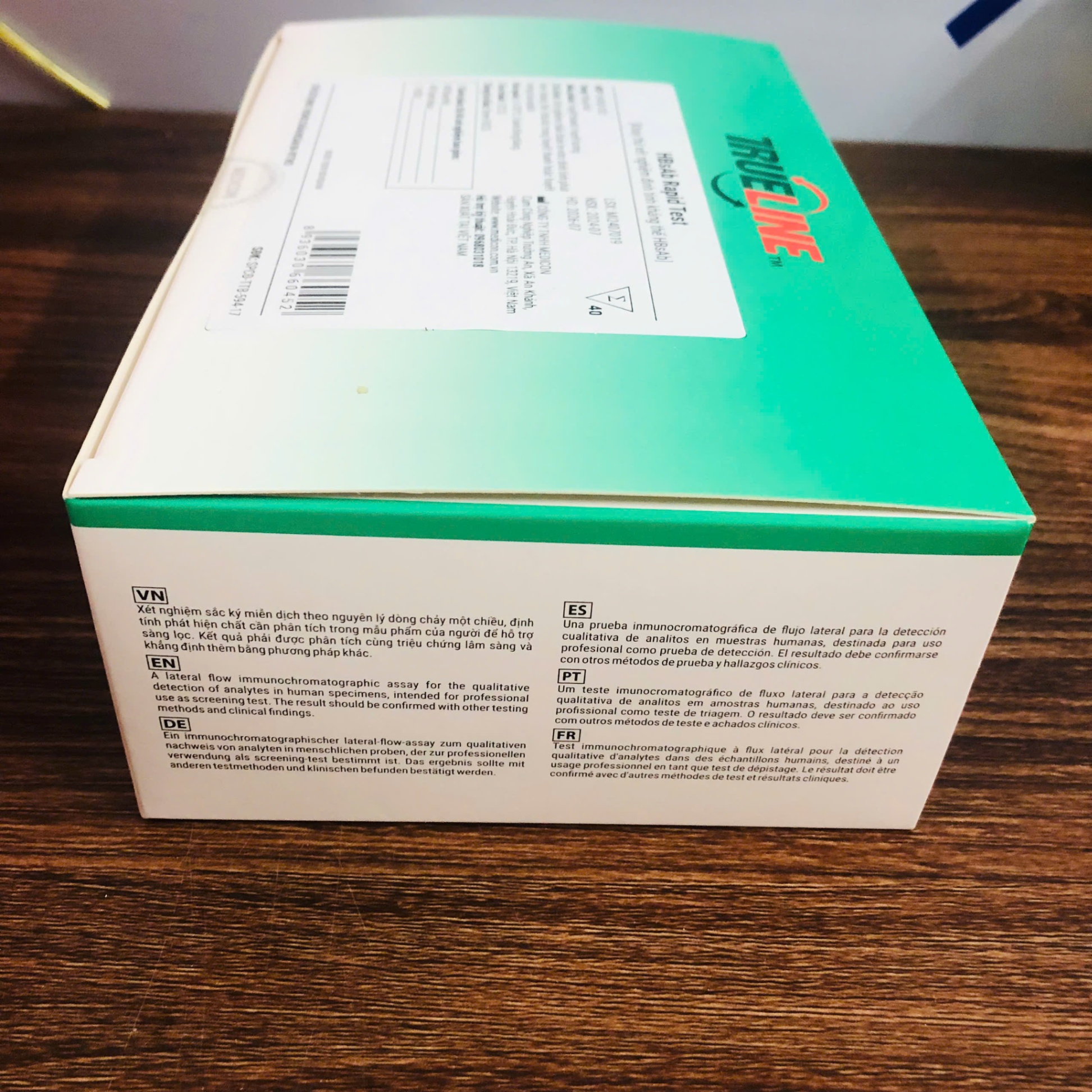 Test nhanh kháng thể kháng HBsAg, Trueline™ HBsAb Rapid Test, Medicon, Việt Nam (Hộp=40 Test)