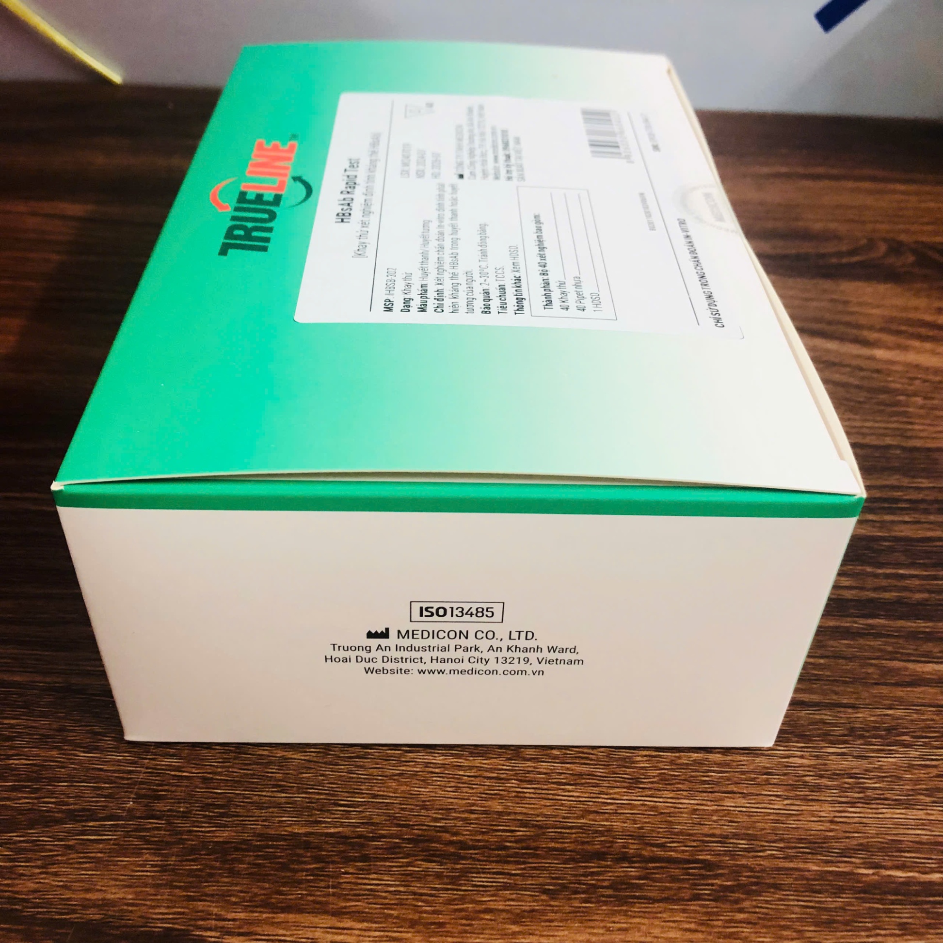 Test nhanh kháng thể kháng HBsAg, Trueline™ HBsAb Rapid Test, Medicon, Việt Nam (Hộp=40 Test)