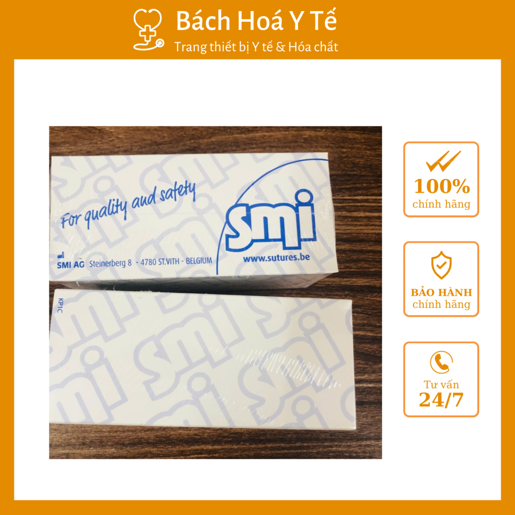 Chỉ Daclon Nylon số 10/0, ON102 SMI AG Bỉ (Hộp=12 sợi)