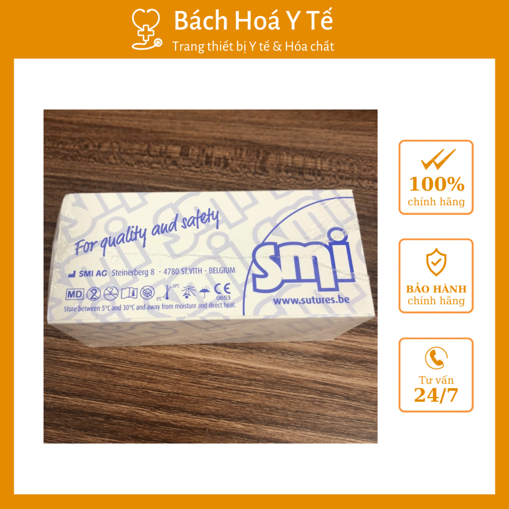 Chỉ Daclon Nylon số 10/0, PT mắt -ON101 SMI AG BỈ (Hộp=12 sợi)