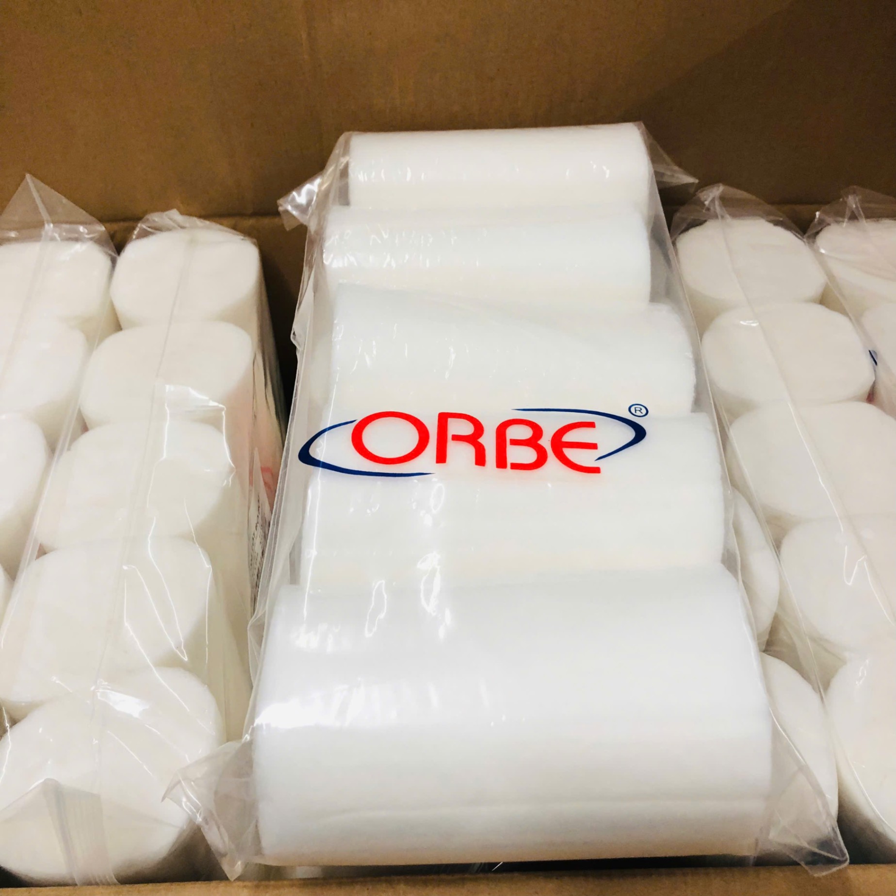 Bông lót bó bột cỡ 15 cm x 365cm ORBE, Việt Nam (Thùng=120 cuộn)