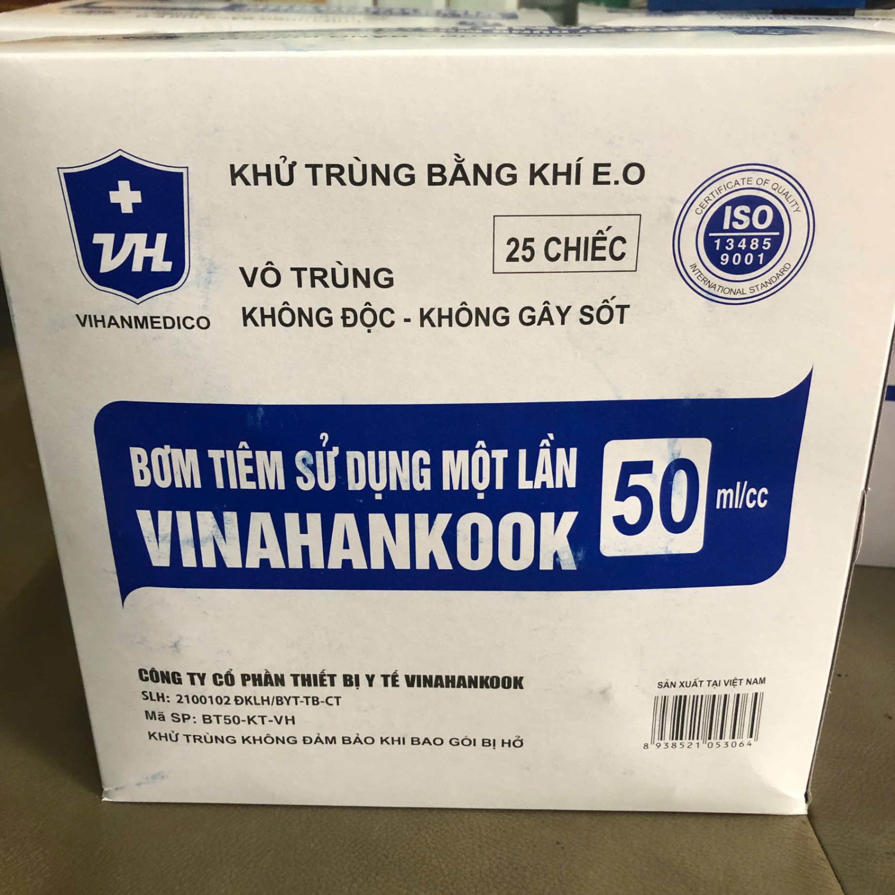 Bơm cho ăn VIHANKOK 50ml (1Hộp=25 chiếc, Thùng=400 cái)