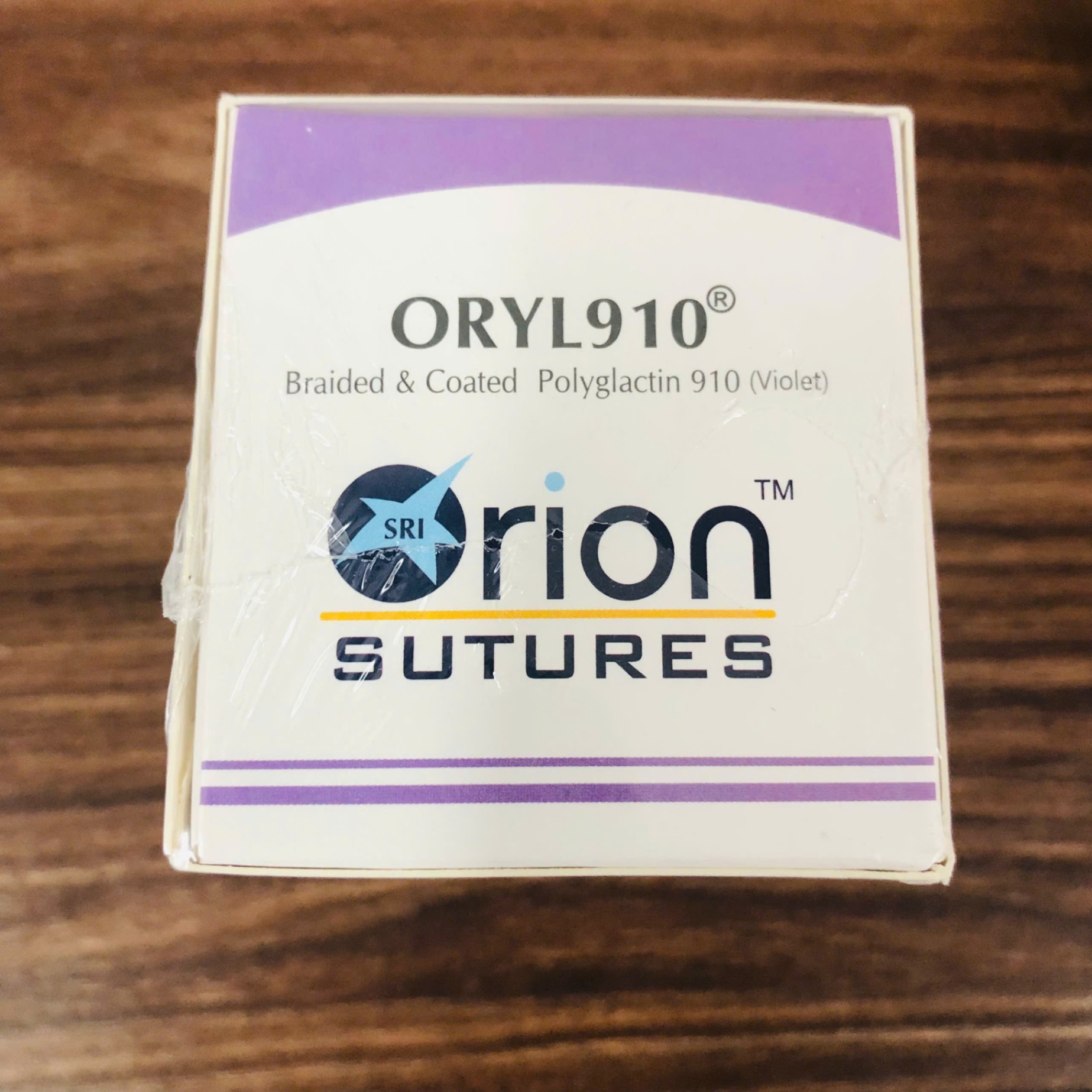 Chỉ phẫu thuật Oryl 910 số 1, Orion Sutures Ấn độ (Hộp=12 sợi)