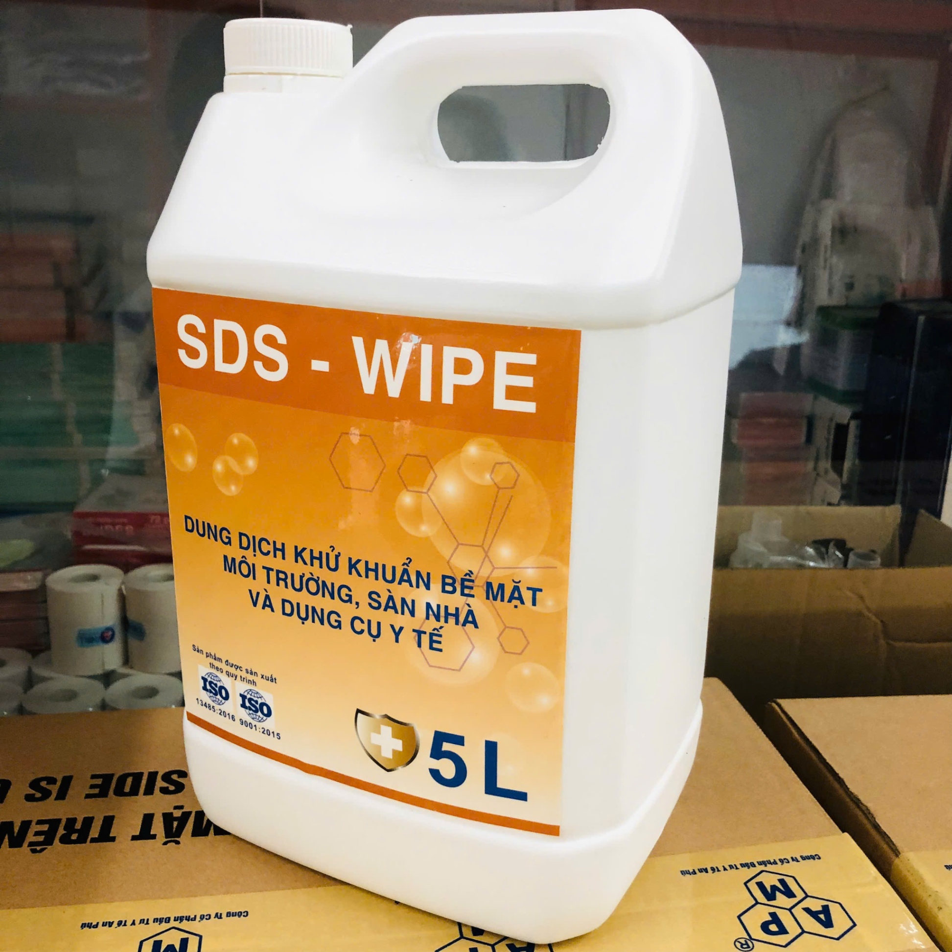 Dung dịch sát khuẩn dụng cụ, SDS; Việt Nam  (Can = 5 lít ; thùng = 4 can)