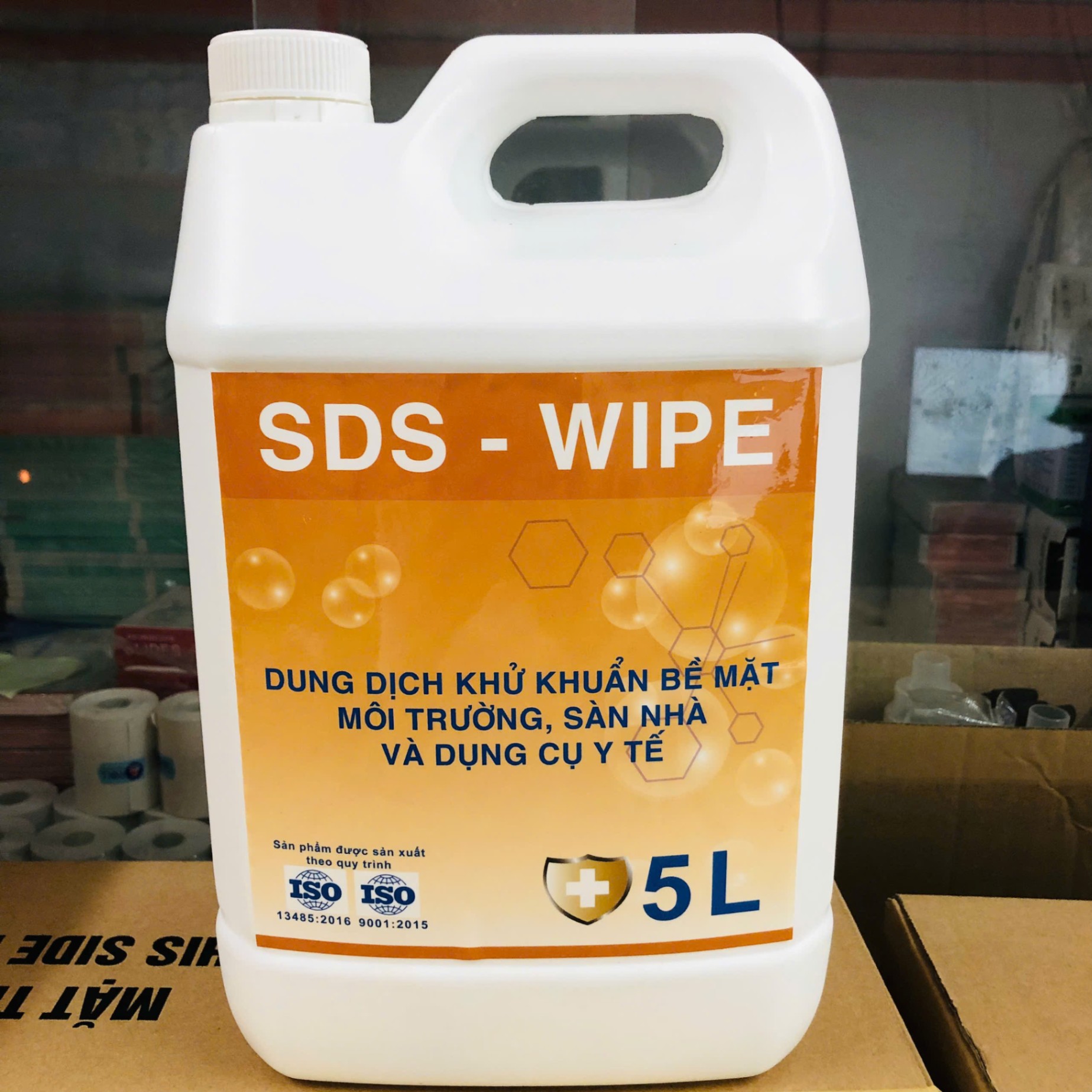 Dung dịch sát khuẩn dụng cụ, SDS; Việt Nam  (Can = 5 lít ; thùng = 4 can)