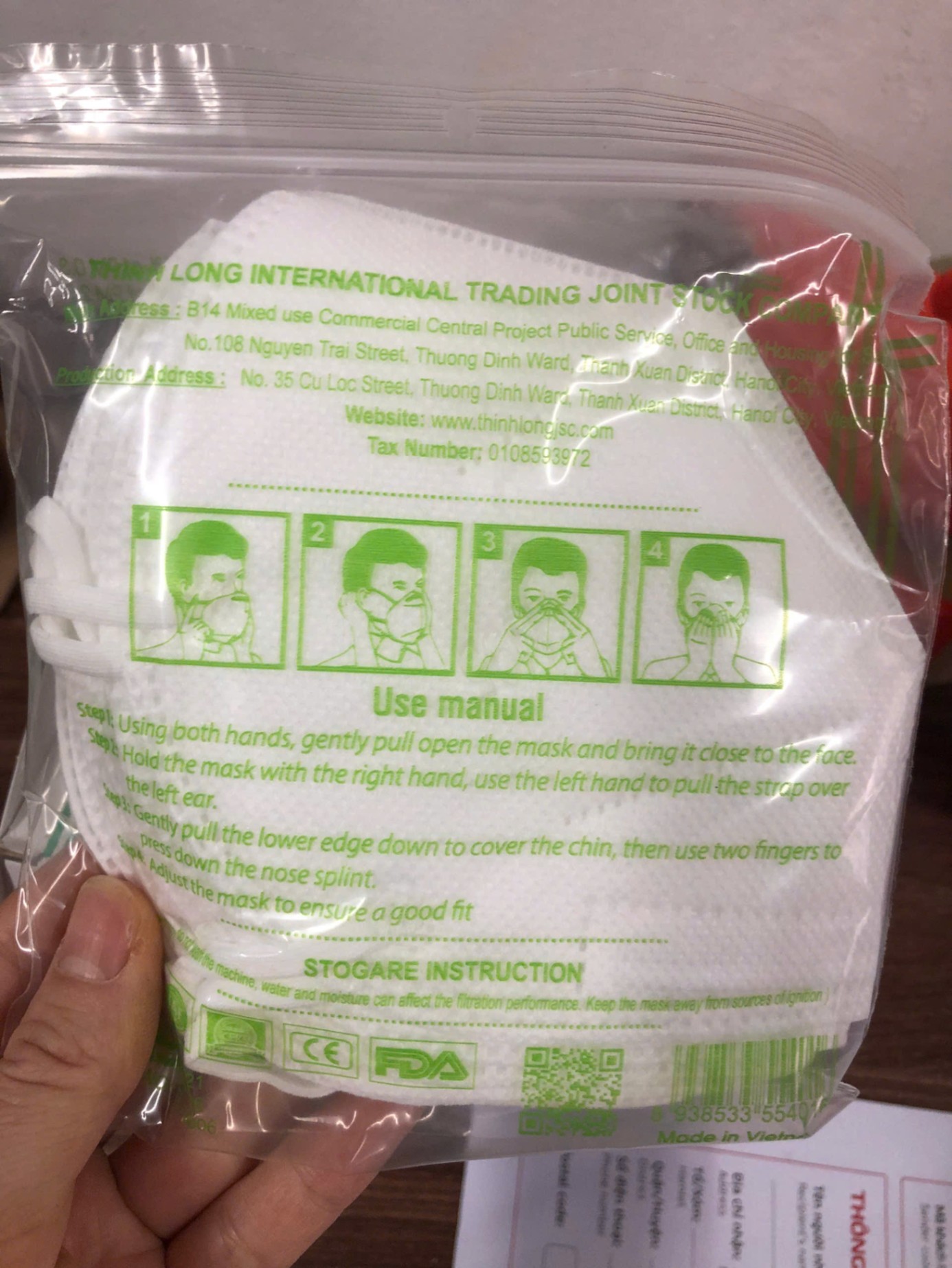 Khẩu trang N95 Promask, không van (Hộp=30 cái)