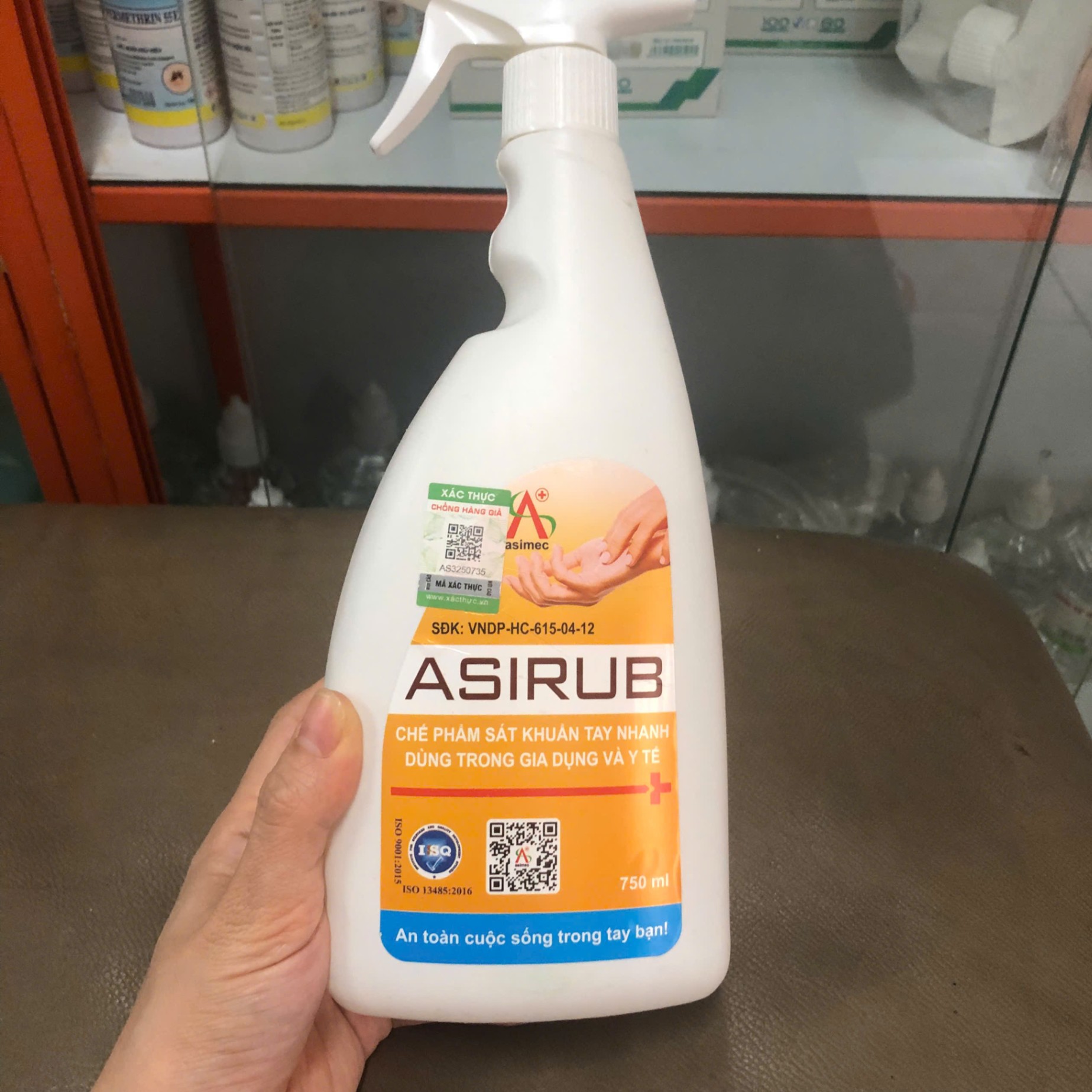 Dung dịch khử khuẩn Asirub (Chai=750ml, Thùng=12 chai)