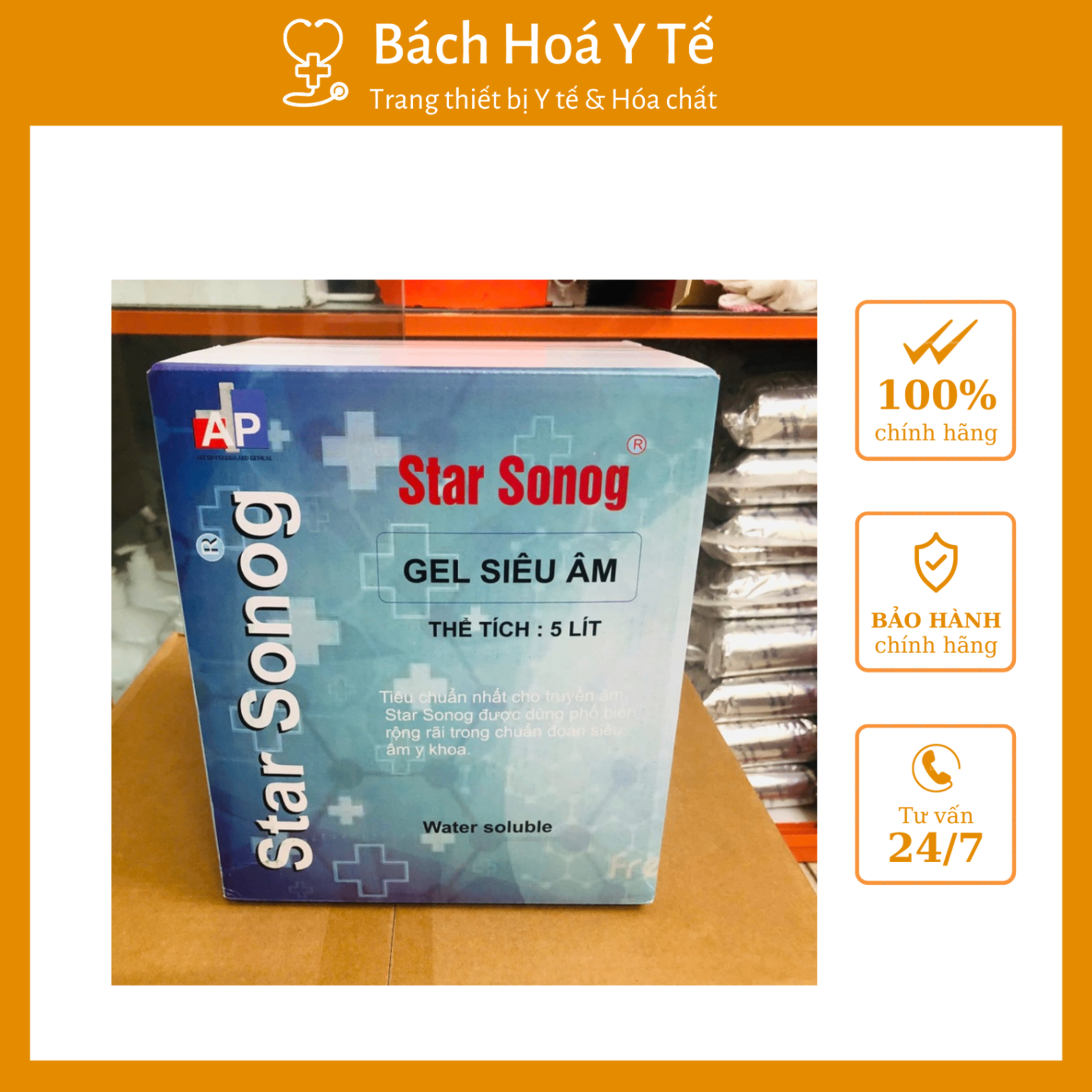 Gel siêu âm STAR SONOG (Can=5 lít, Thùng= 20 lít)