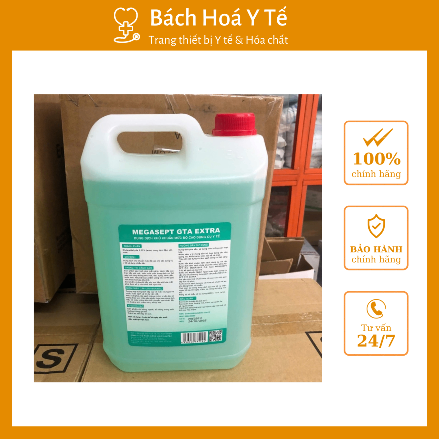 Dung Dịch Sát Khuẩn Dụng Cụ Alfasept GTA Plus/GTA 2,5 (Can=5 lít, Thùng=20 lít)