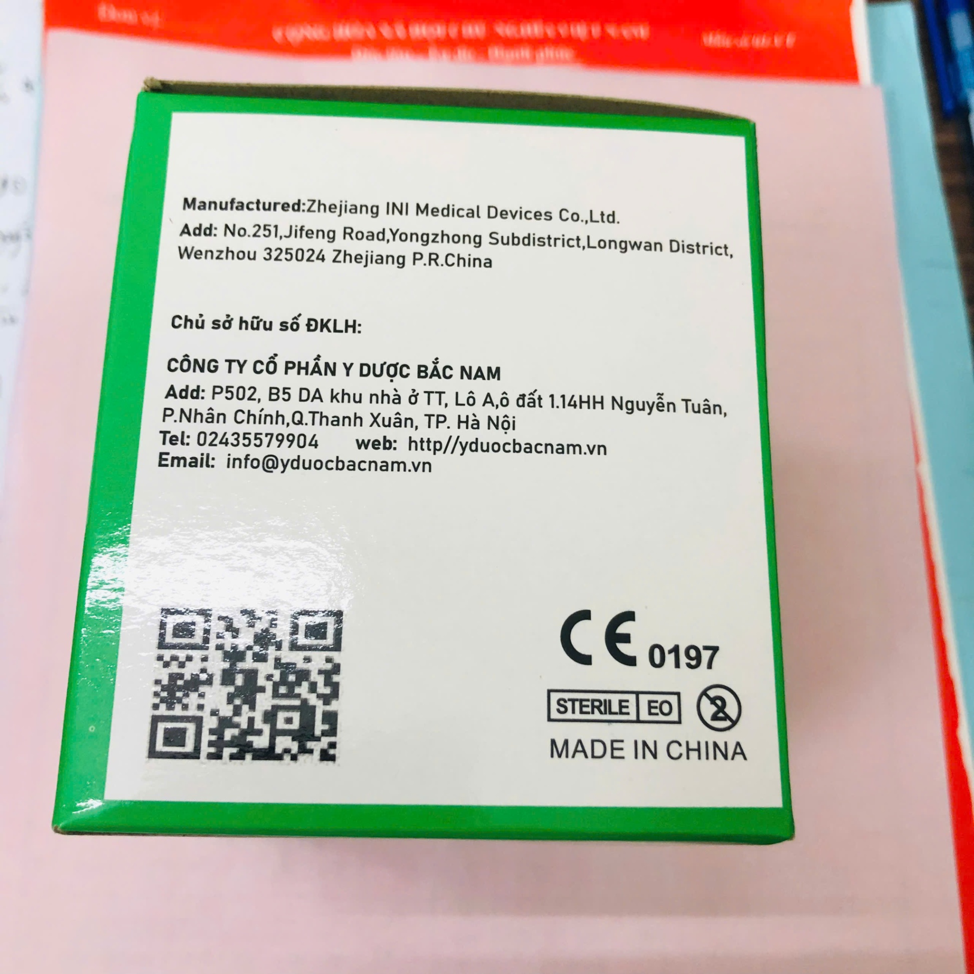 Kim tiêm sử dụng một lần Zhejiang INI TQ (Hộp=100 cái)