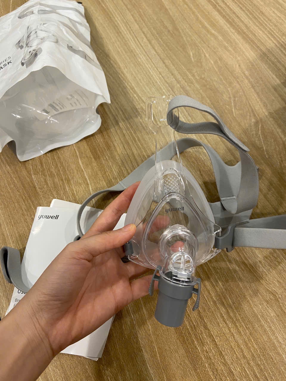 Mặt nạ mũi miệng, dùng cho máy thở không xâm lấn, dùng nhiều lần., Suzhou Yuyue Medical Technology (Hộp= 1 bộ)
