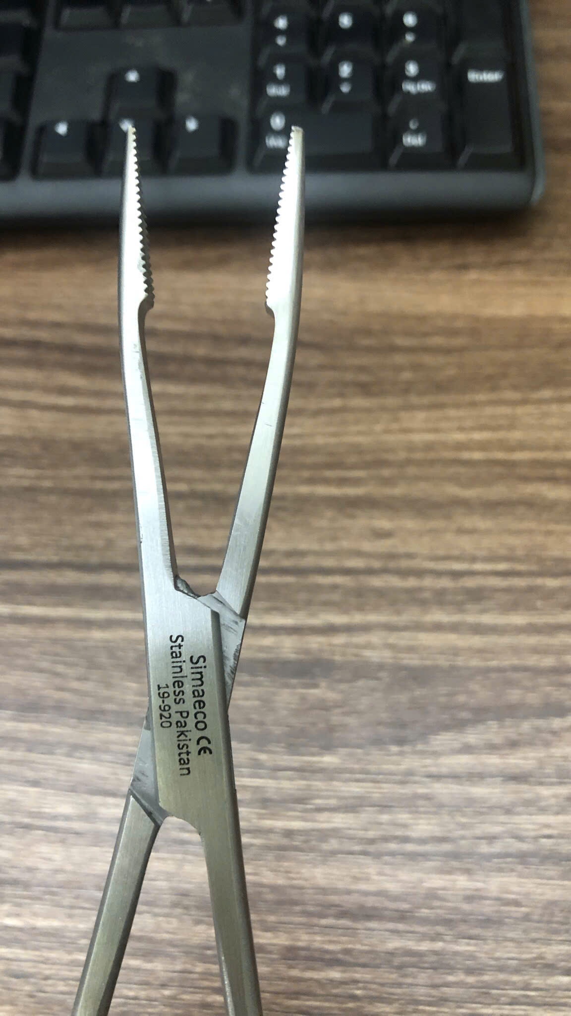 Panh kẹp bông đầu rắn 24 cm