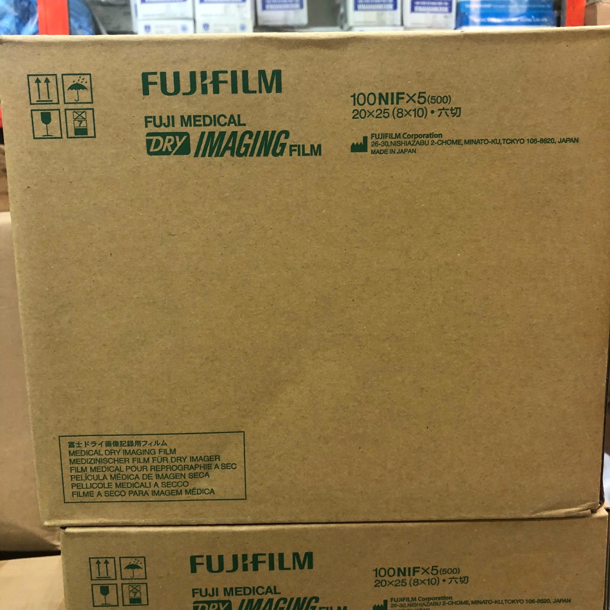 Phim dùng cho chụp X-quang y tế DI-HT 20x25, FUJIFILM, Nhật Bản (Hôp=100 tờ, Thùng=5 hộp)