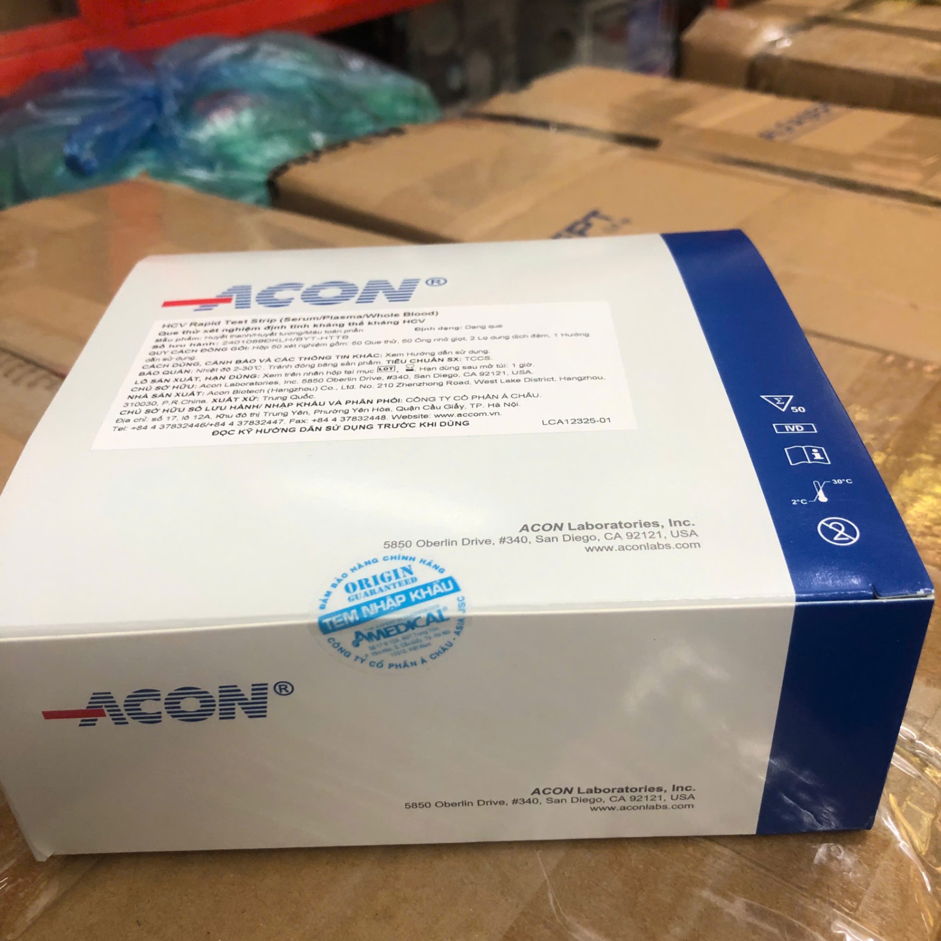 Test viêm gan C (HCV), ACON Biotech (Hangzhou) Trung Quốc (Hộp=50 test)