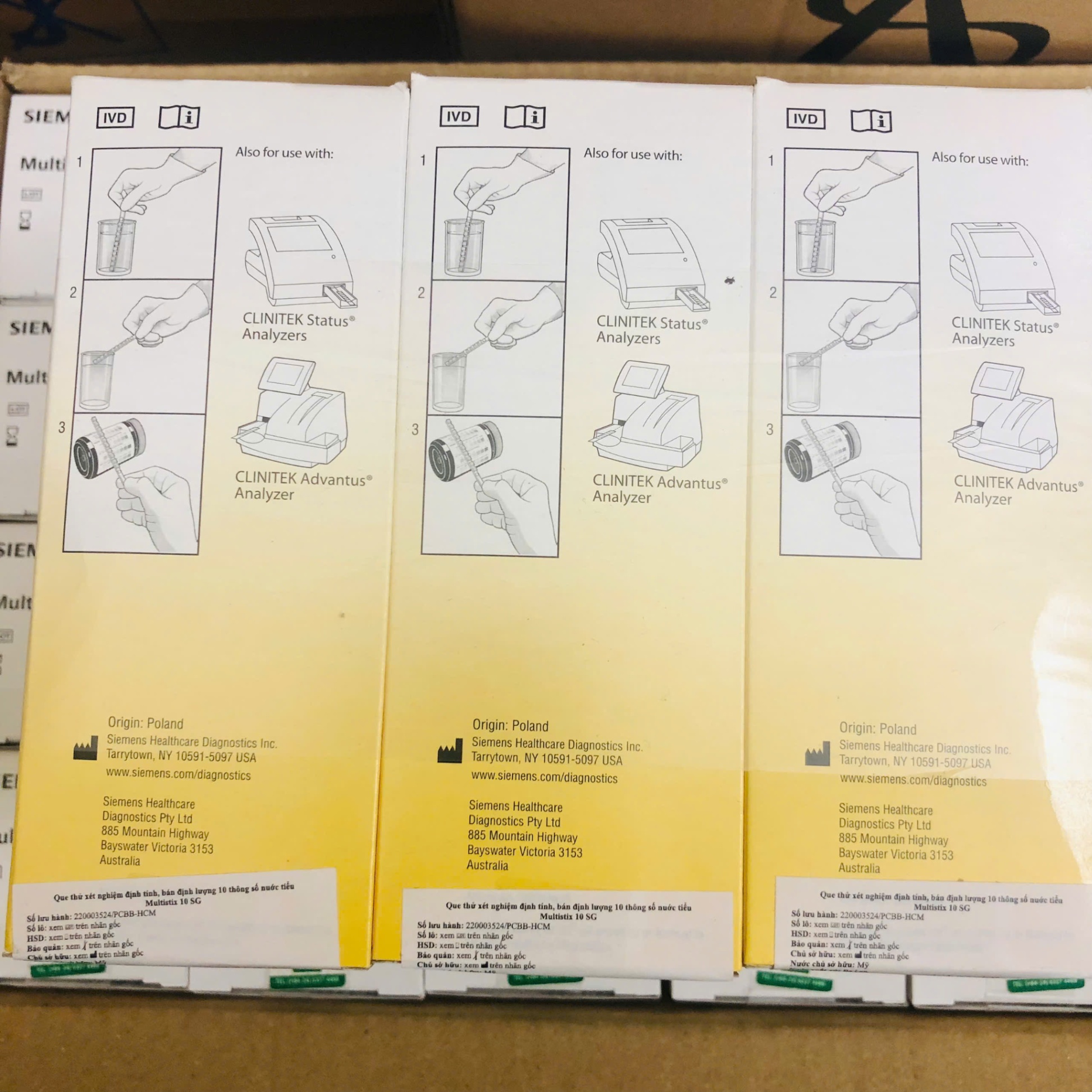 Que thử nước tiểu 10 thông số, Kimball Electronics, Ba Lan (Hộp=100 que)