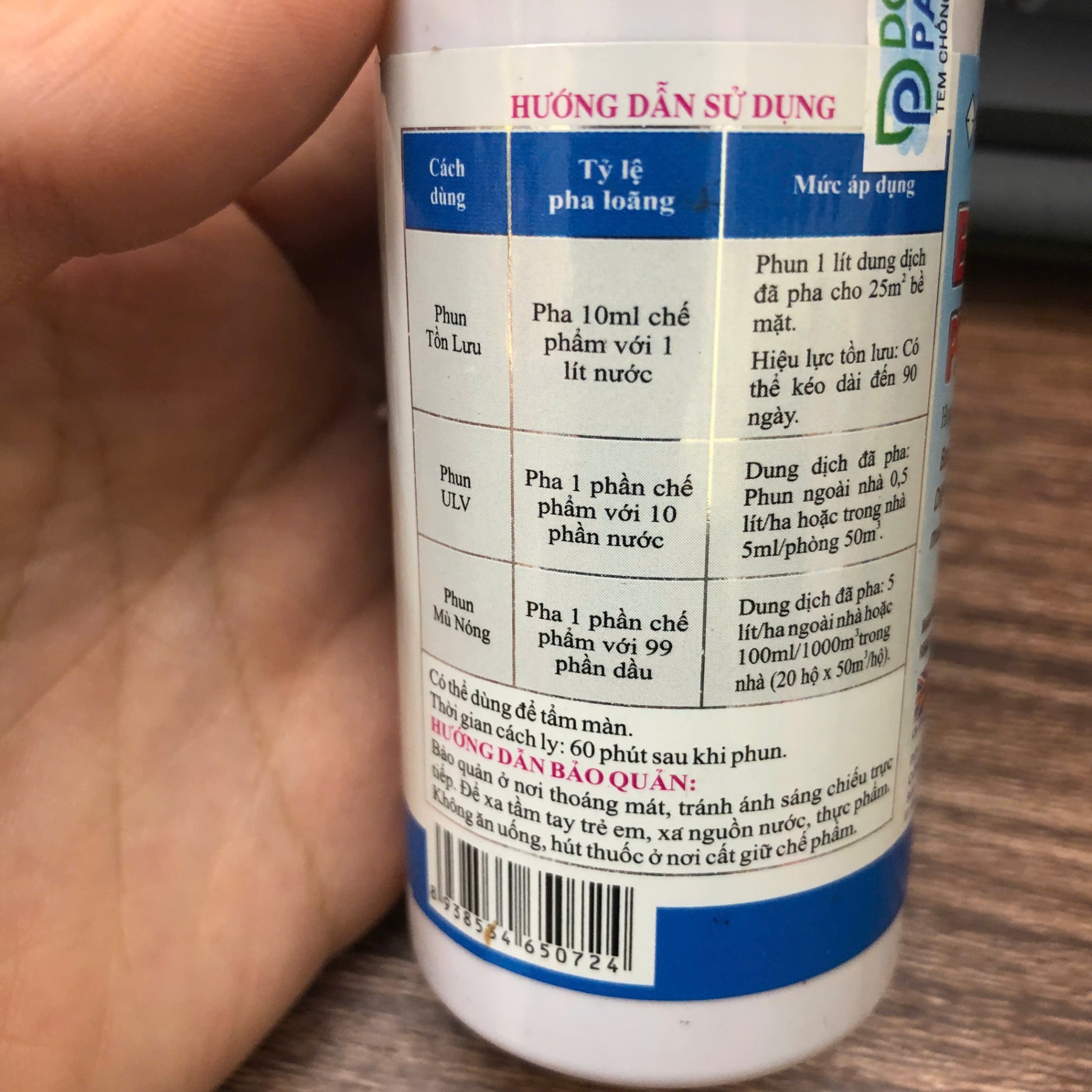 Thuốc phun muỗi Permethrin 50 EC (1Lọ=100ml)