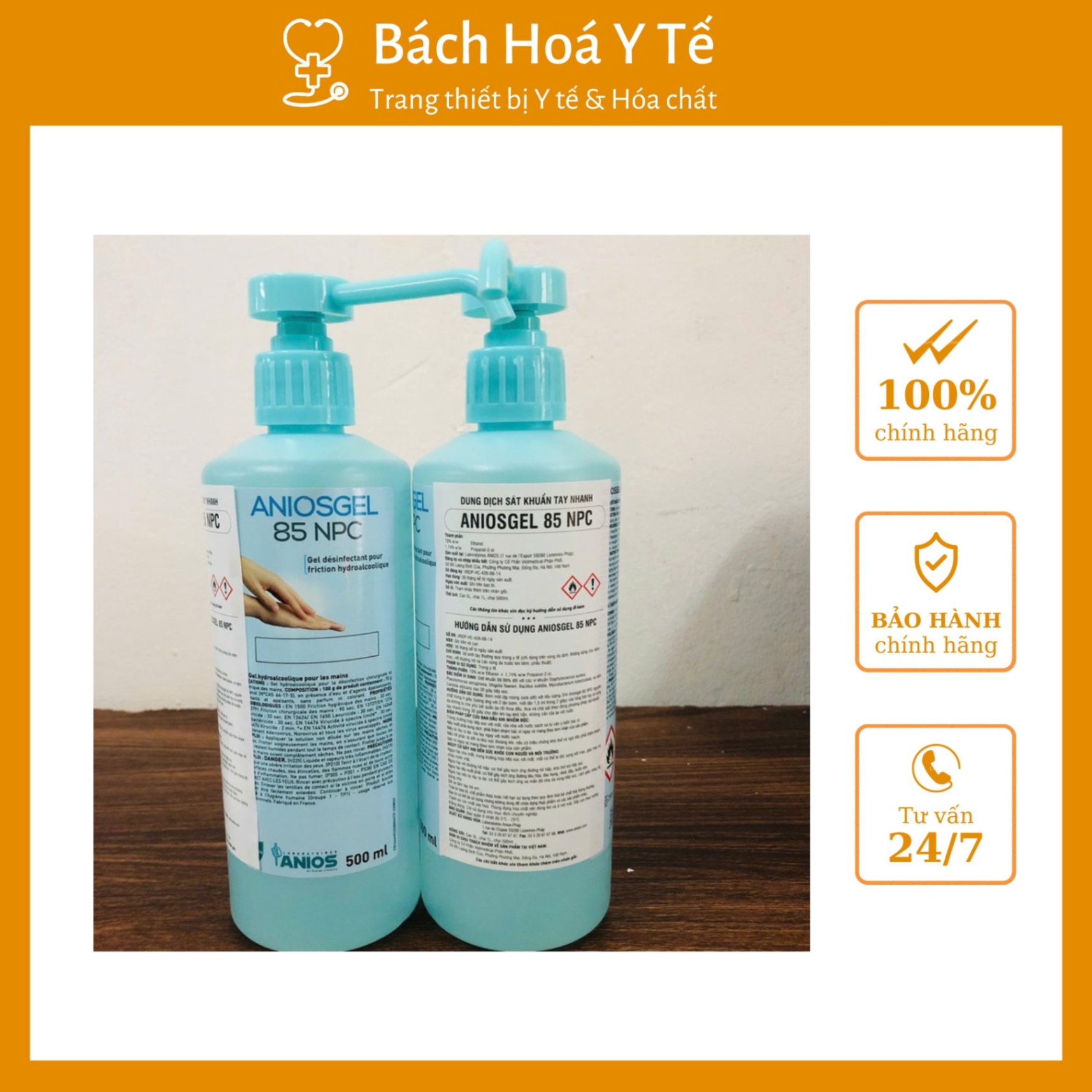 Dung dịch Sát Khuẩn Tay Aniosgel 85Npc chai 500ml