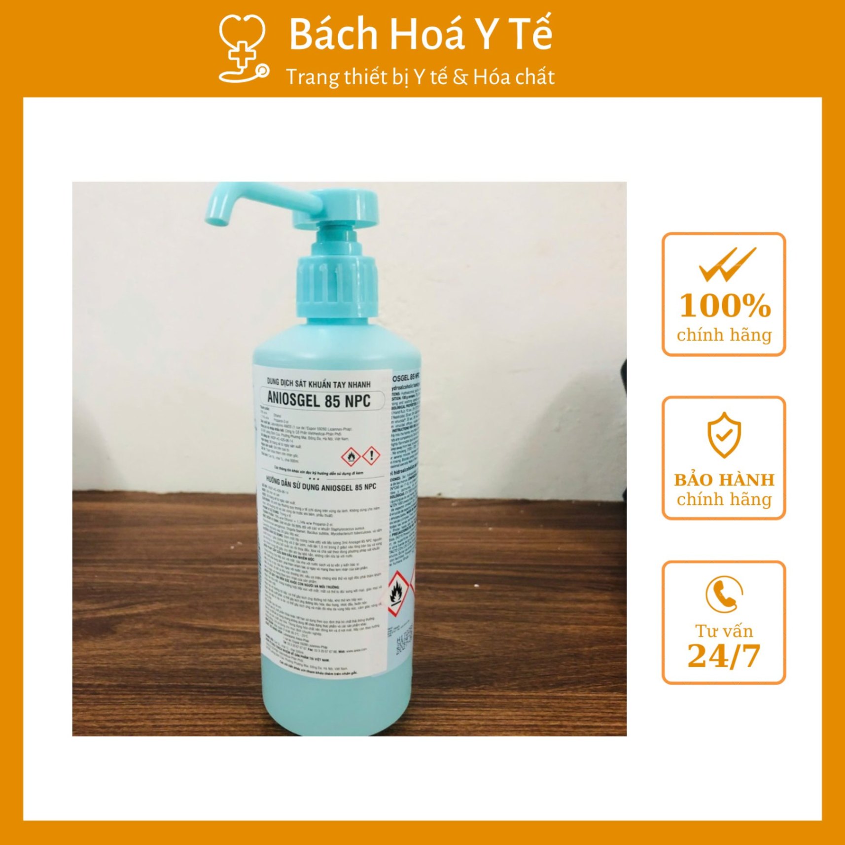 Dung dịch Sát Khuẩn Tay Aniosgel 85Npc chai 500ml