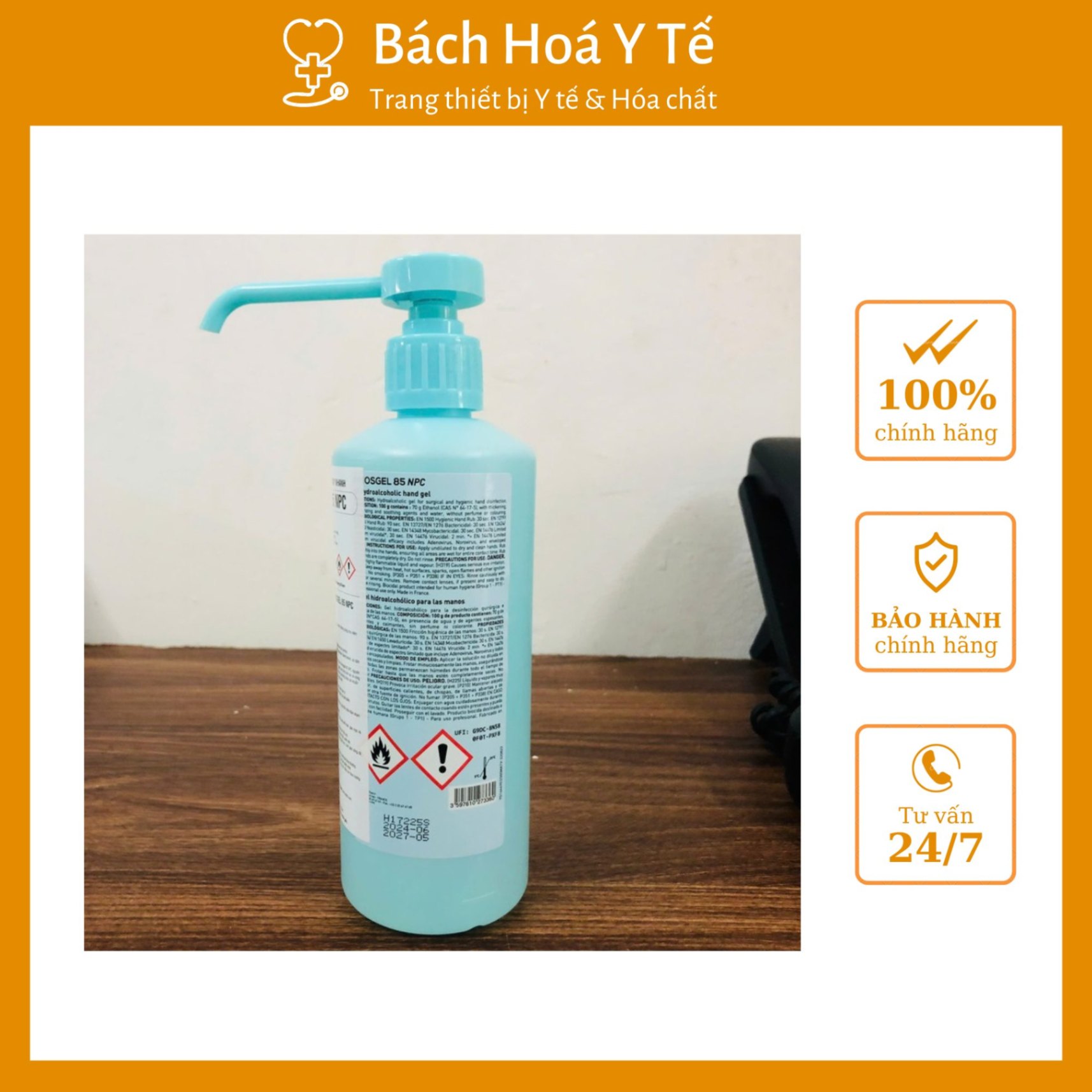 Dung dịch Sát Khuẩn Tay Aniosgel 85Npc chai 500ml