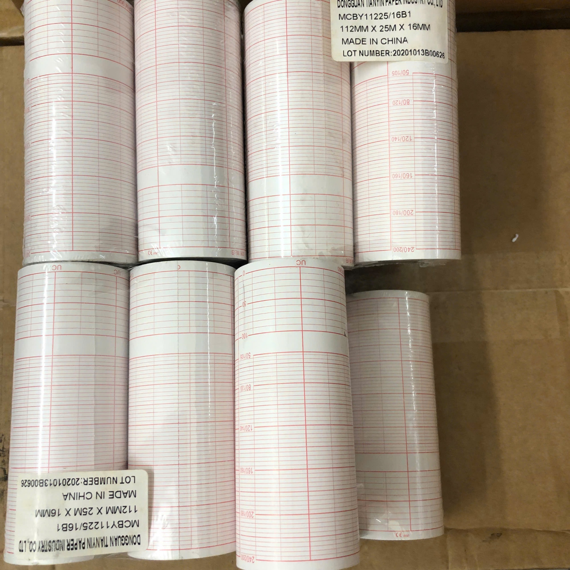 Giấy monitor sản khoa 112mm x 25mm x 150 BIOSYS BFM-900 Chart Paper