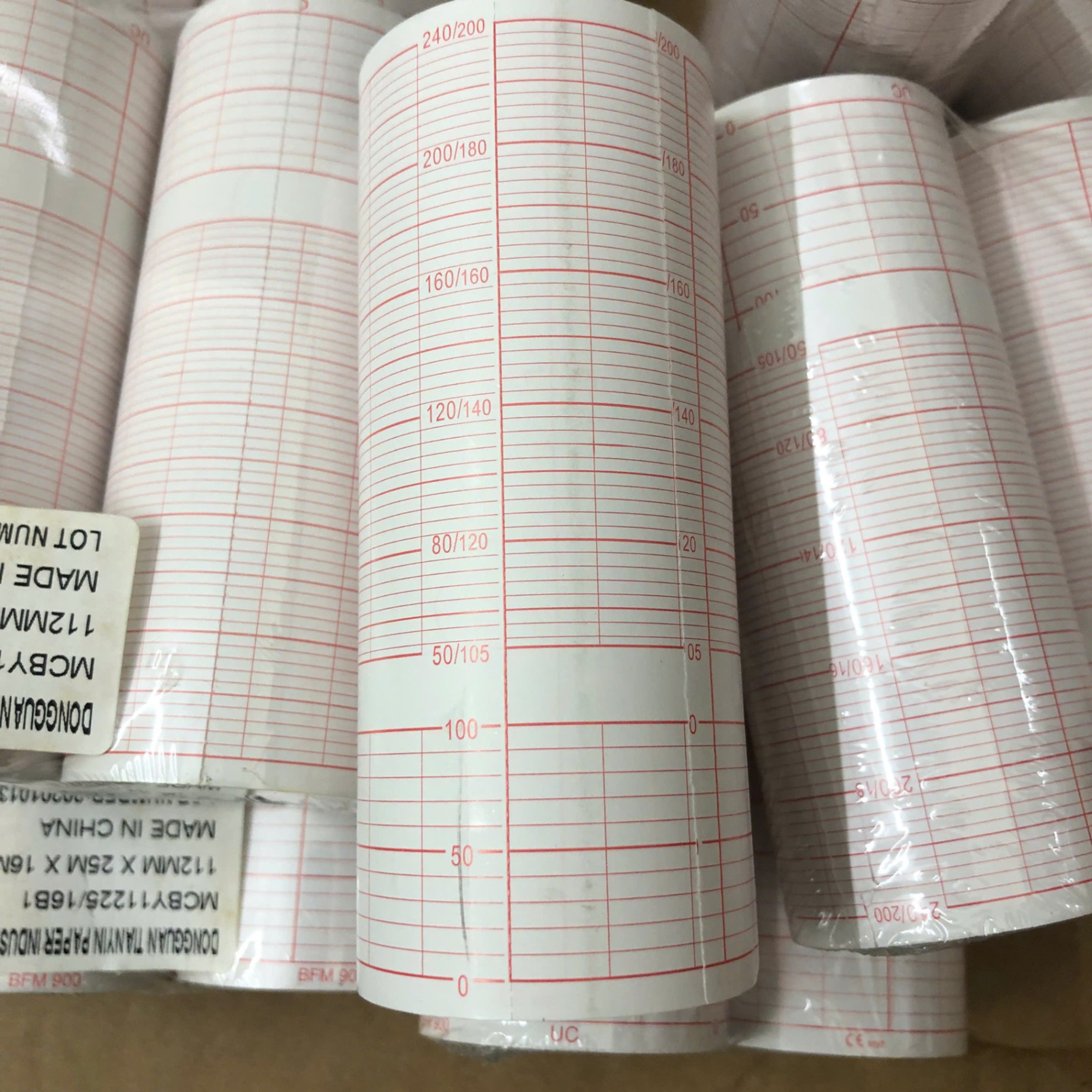 Giấy monitor sản khoa 112mm x 25mm x 150 BIOSYS BFM-900 Chart Paper
