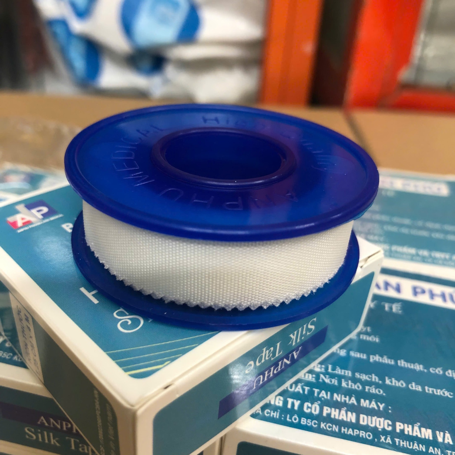 Băng dính lụa (silk tape) 1,25cmx4m An Phú (1Hộp=12 cuộn)