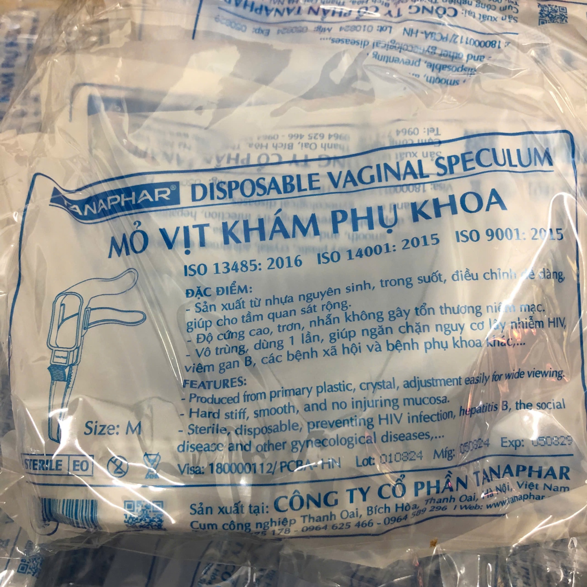Mỏ vịt nhựa Tanaphar, Việt Nam (Túi=10 cái, Thùng=200 cái)