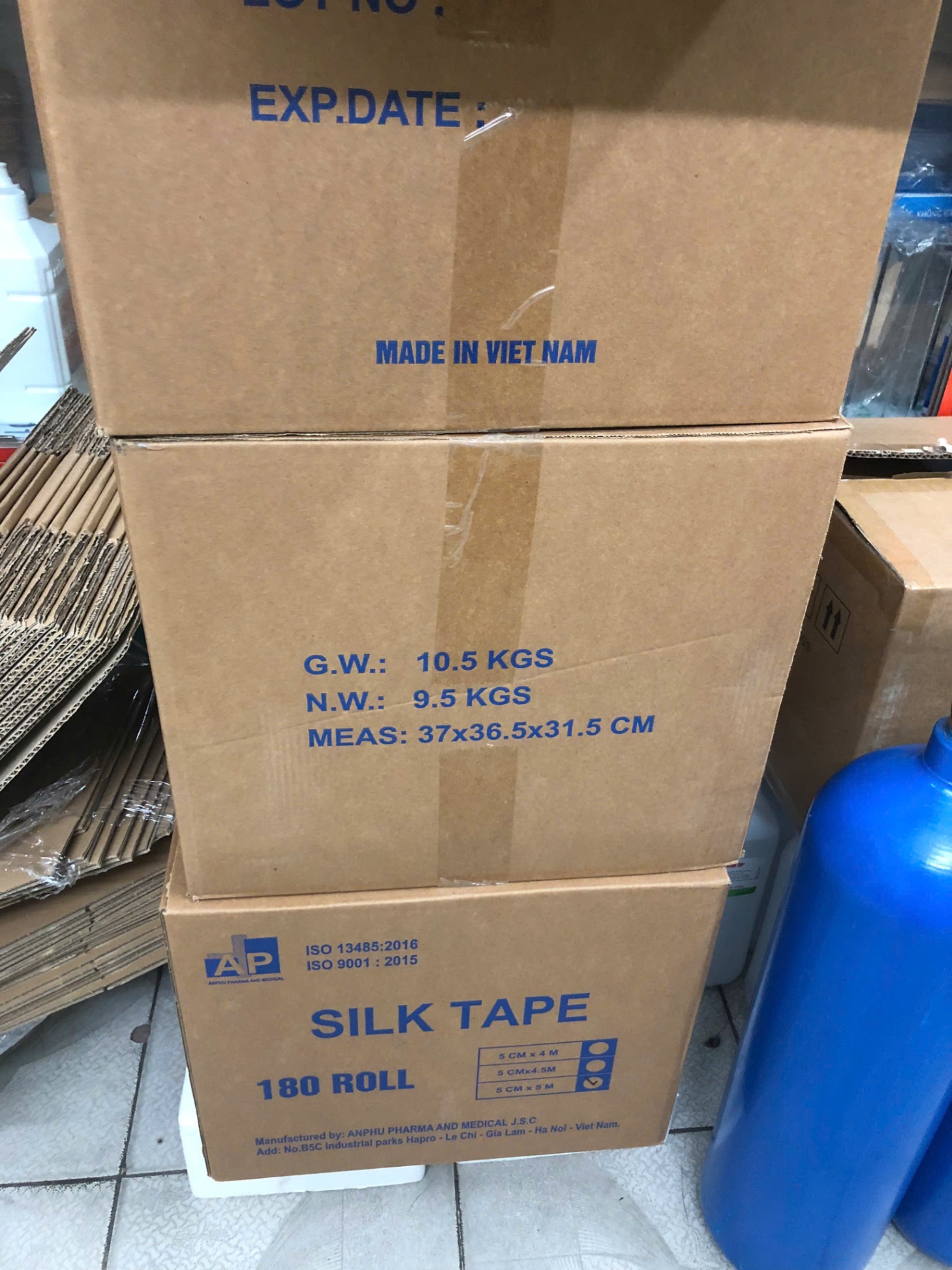 Băng dính lụa (silk tape) 5cm x 5m An Phú (Hộp=12 cuộn)
