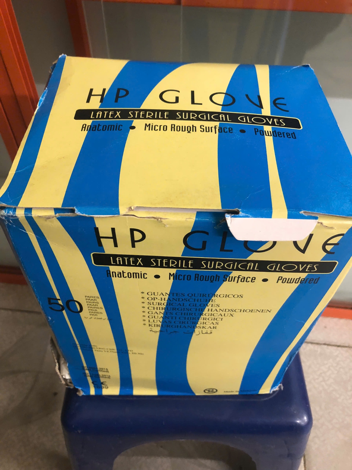 Găng tay phẫu thuật HP-Glove (Hộp=50 đôi, Thùng=300 đôi)