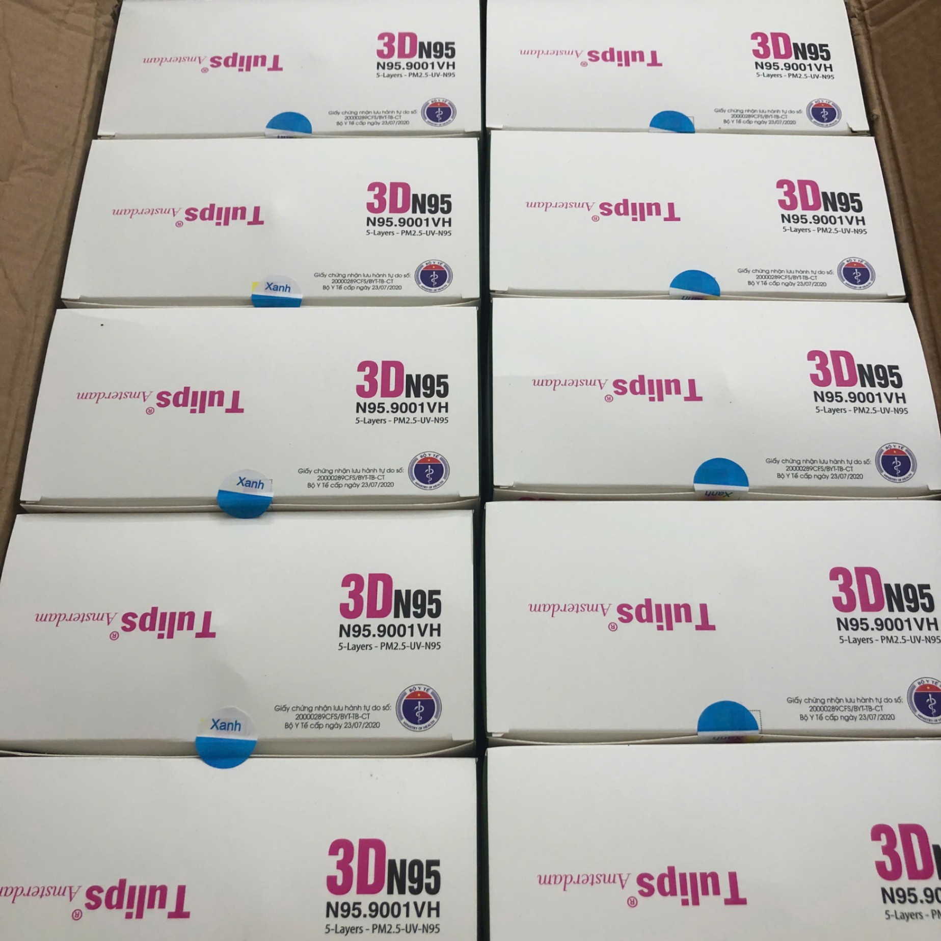 Khẩu trang N95 có van Tulips màu xám (Hộp=20 chiếc)