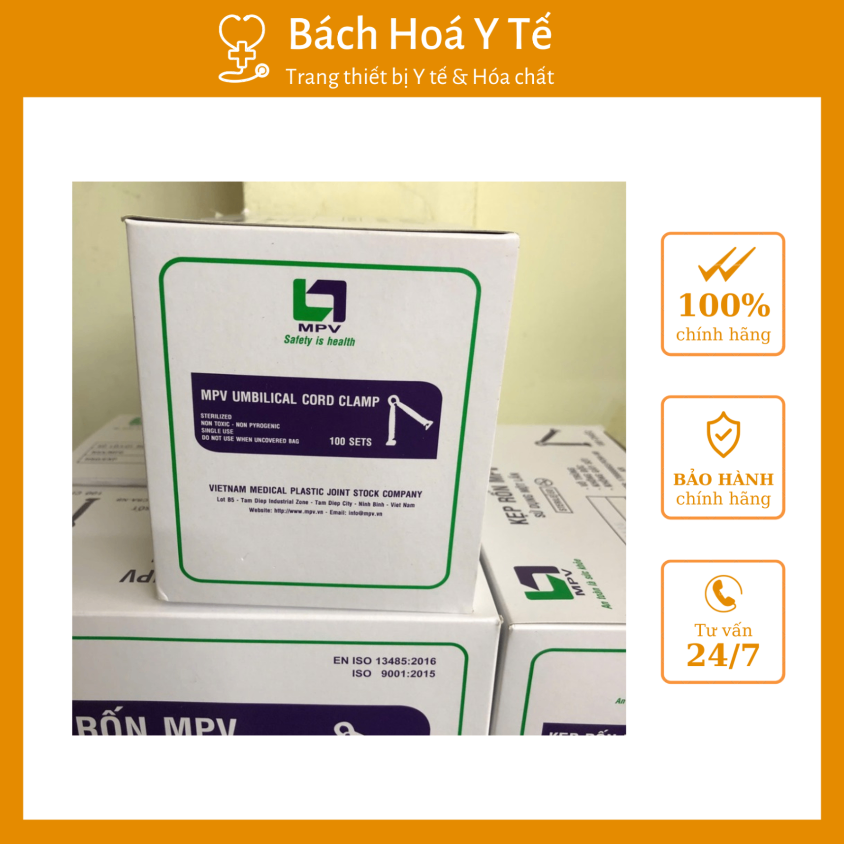 Kẹp rốn MPV (Hộp=100 cái, Thùng=3000 cái)