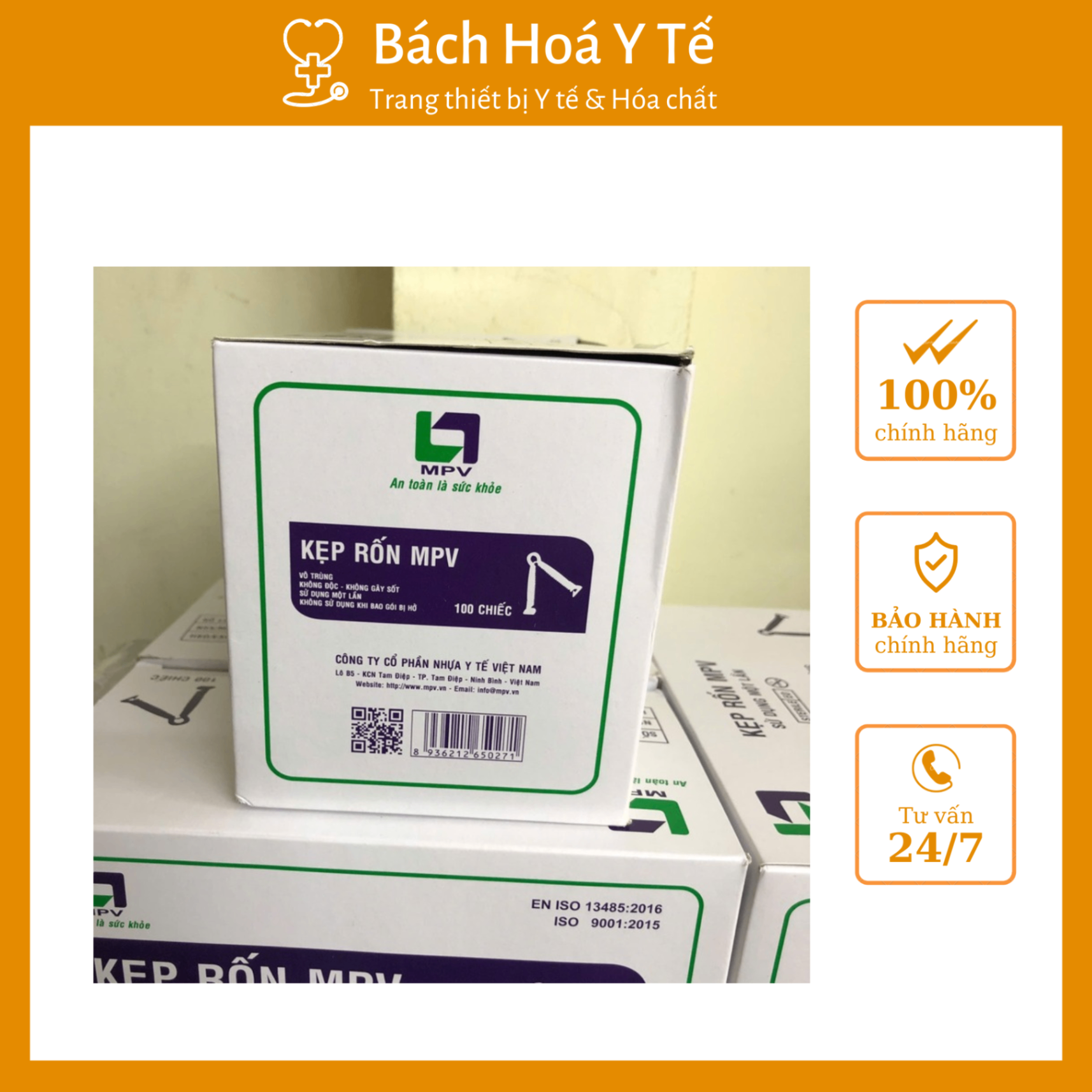 Kẹp rốn MPV (Hộp=100 cái, Thùng=3000 cái)