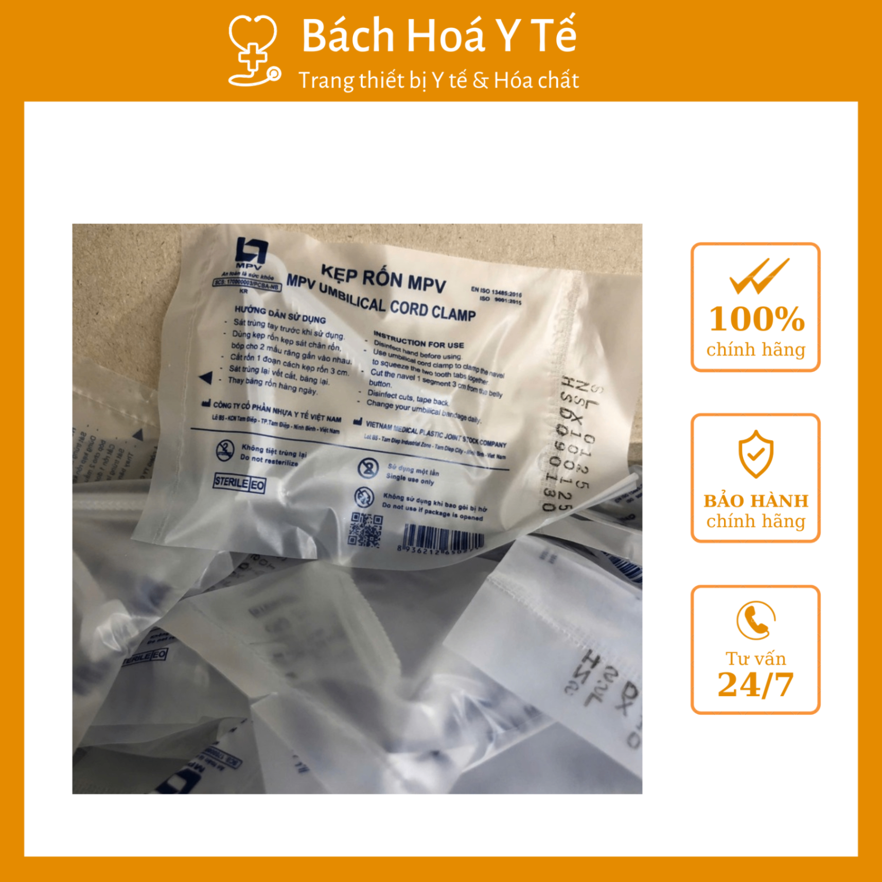 Kẹp rốn MPV (Hộp=100 cái, Thùng=3000 cái)