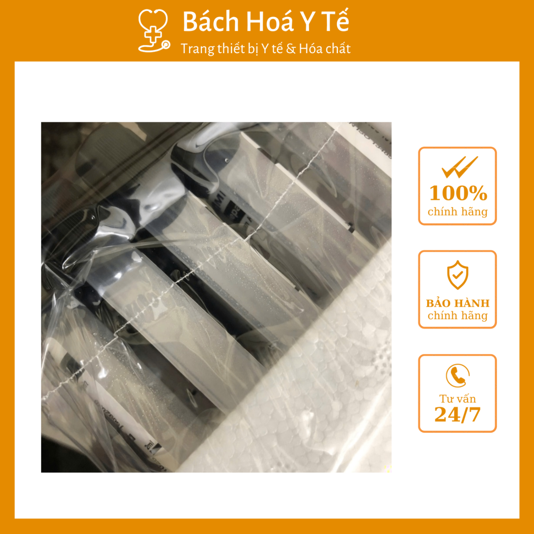 Ống nghiệm Lithium Heparin nắp thường 2ml MPV (Khay=100 ống, Thùng=2400 ống)