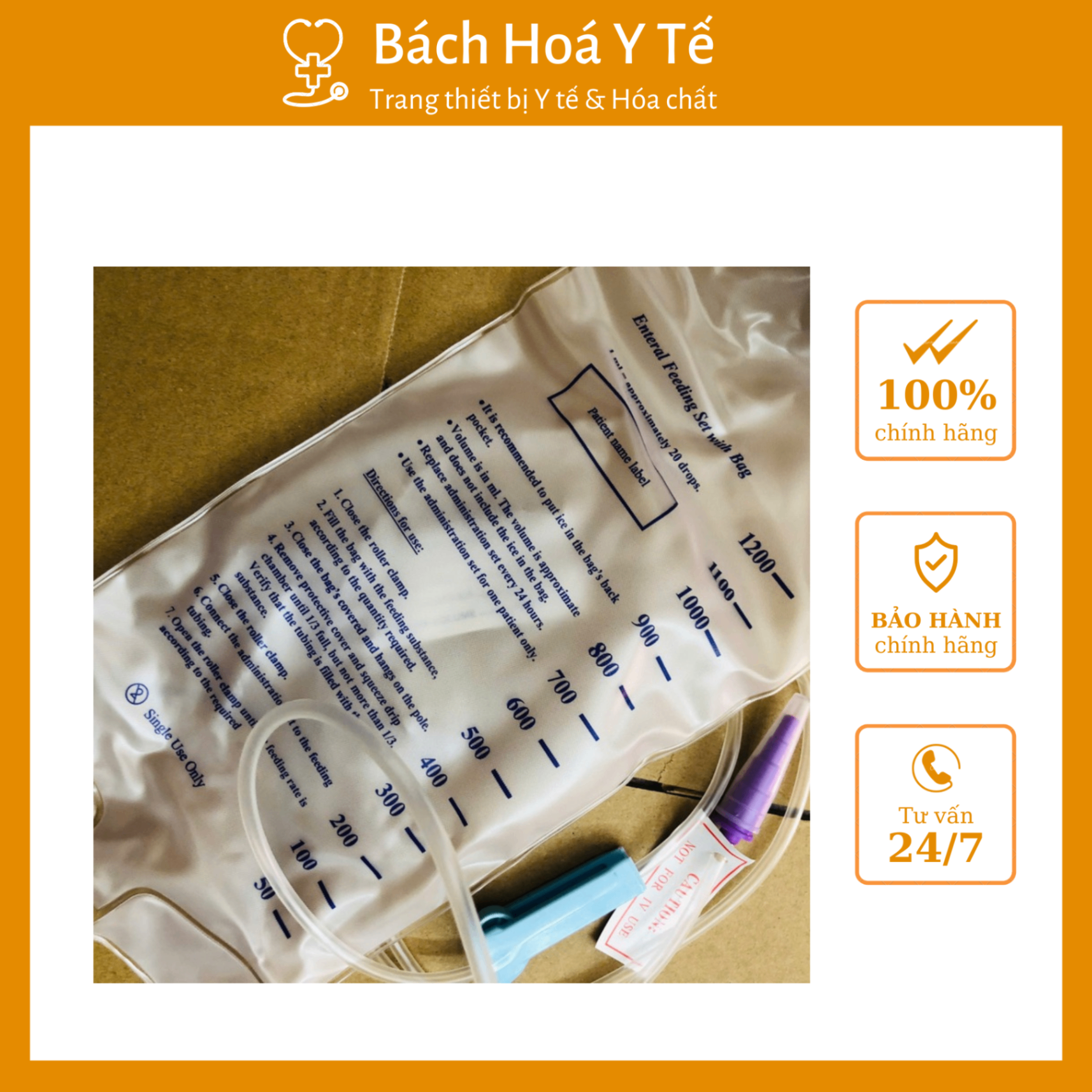 Túi thanh lọc cơ thể, truyền súc ruột, nuôi ăn qua dạ dày, truyền dịch y tế, an toàn tiệt trùng