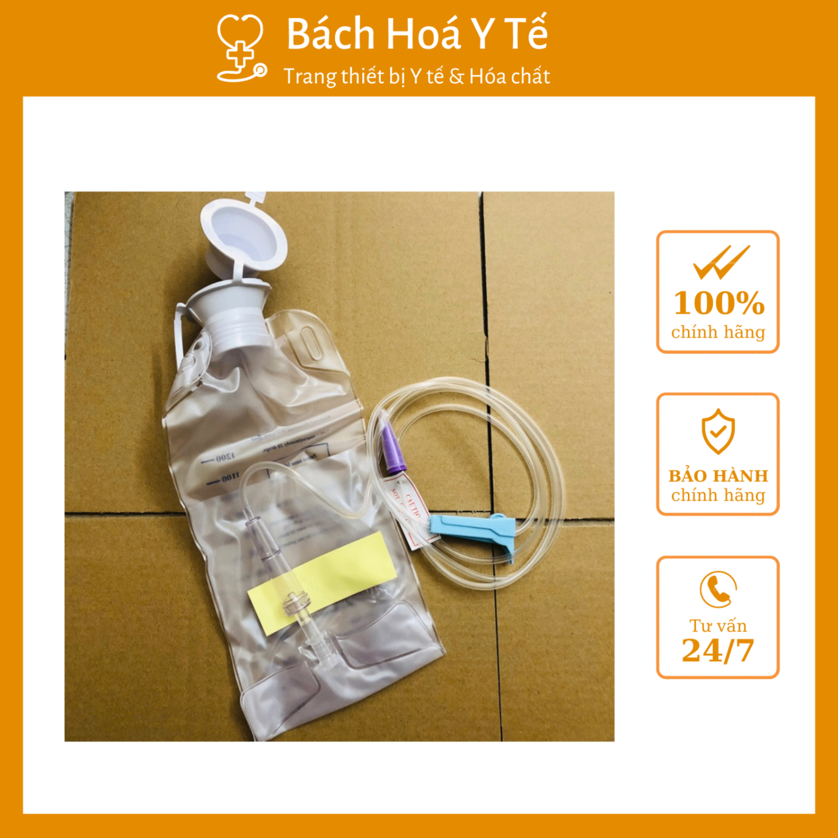Túi thanh lọc cơ thể, truyền súc ruột, nuôi ăn qua dạ dày, truyền dịch y tế, an toàn tiệt trùng