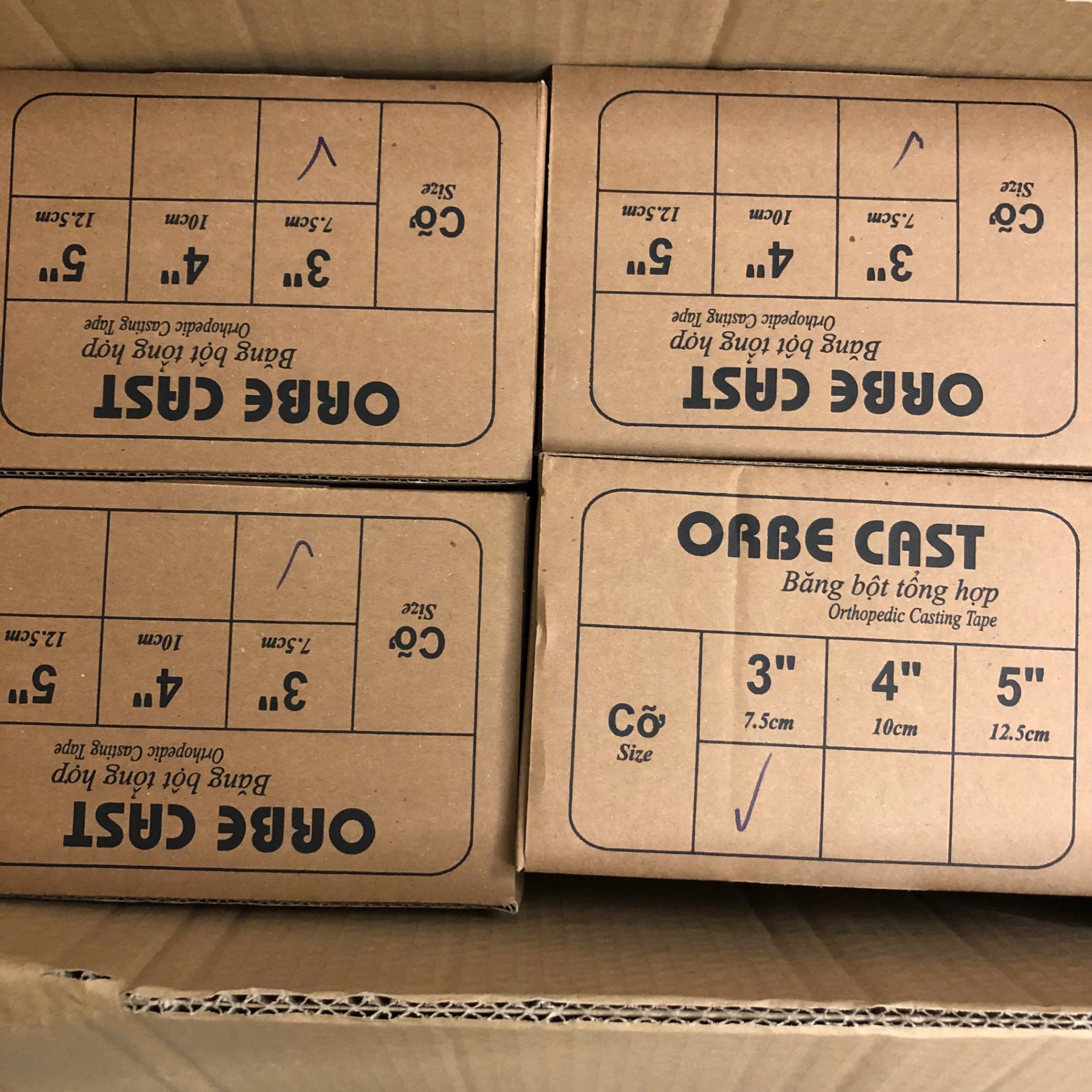 Bột thủy tinh tổng hợp ORBECAST 7,5cm x 3,6m (Thùng=10 cuộn)