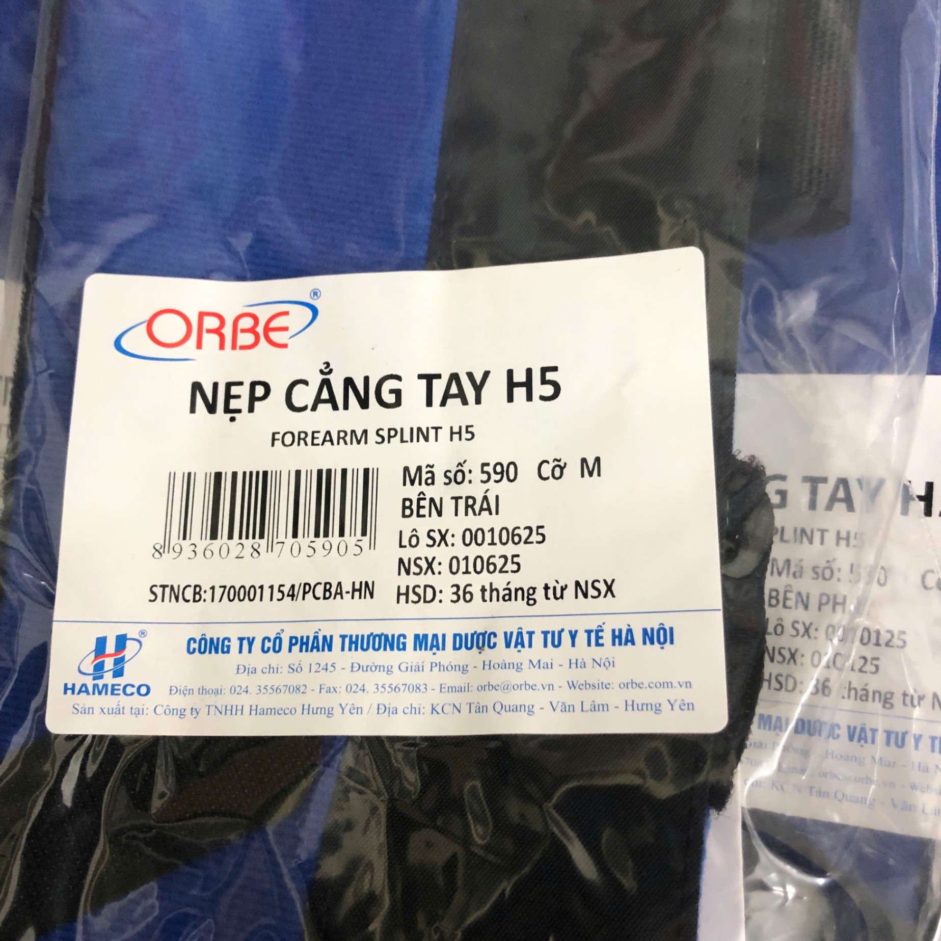 Nẹp cẳng tay H5