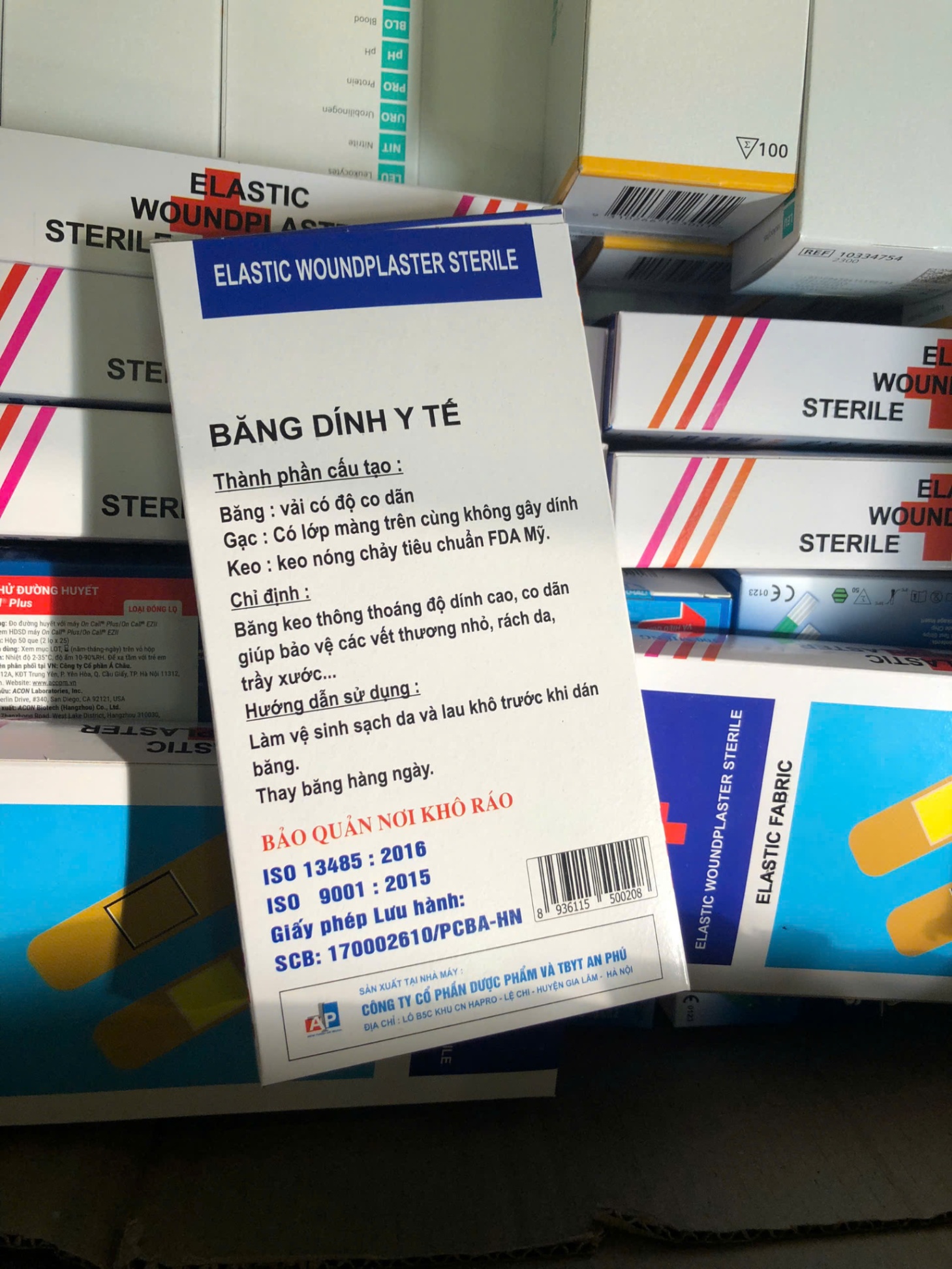 Băng dính cá nhân An Phú 18 mm x 60mm (Hộp=100 miếng, Thùng=10.000 miếng)