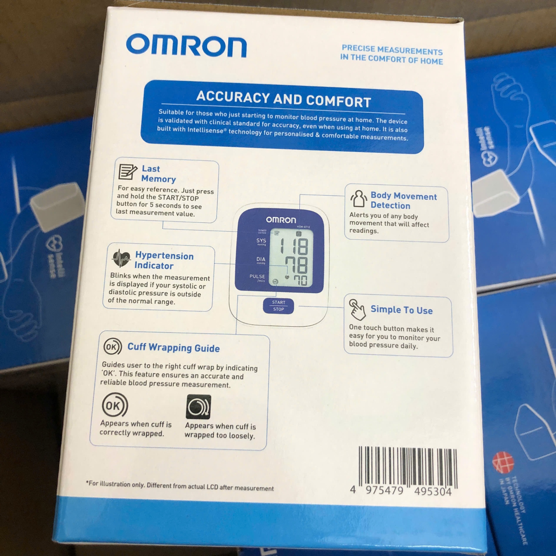 Máy Đo Huyết Áp Bắp Tay Tự Động Omron Hem-8712