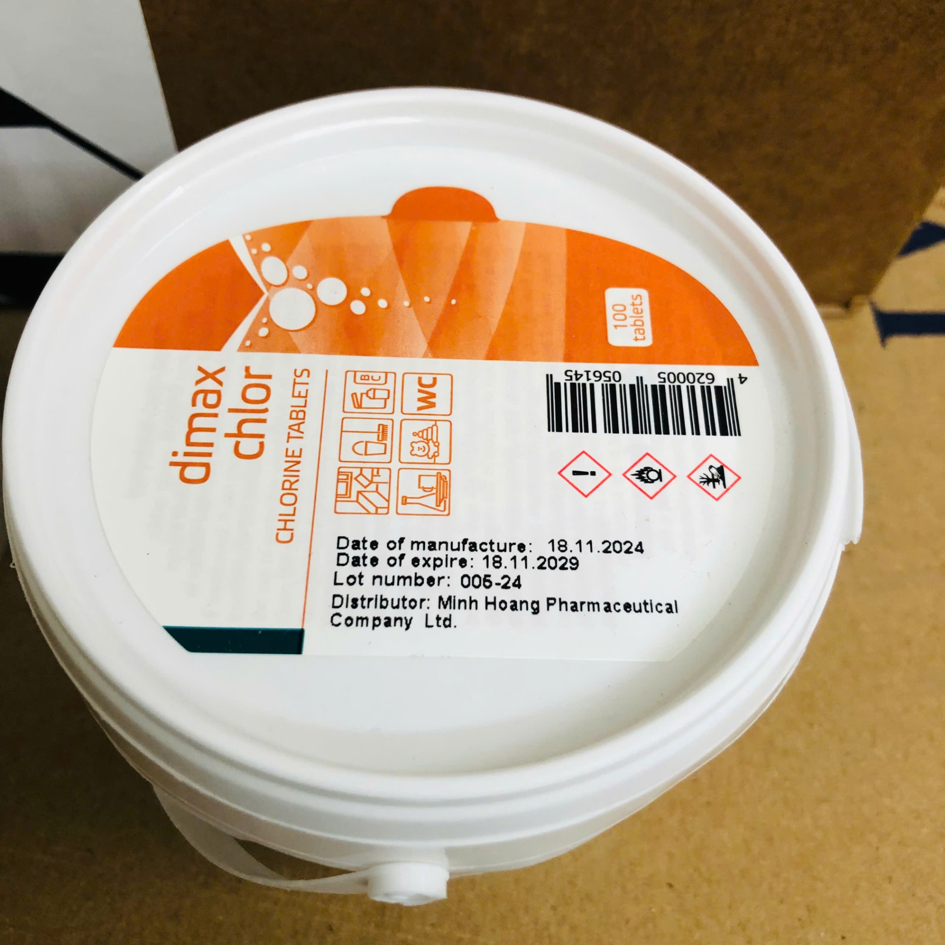 Viên nén khử khuẩn DIMAX CHLOR, Intersan plus LLC Nga (Hộp=100 viên)
