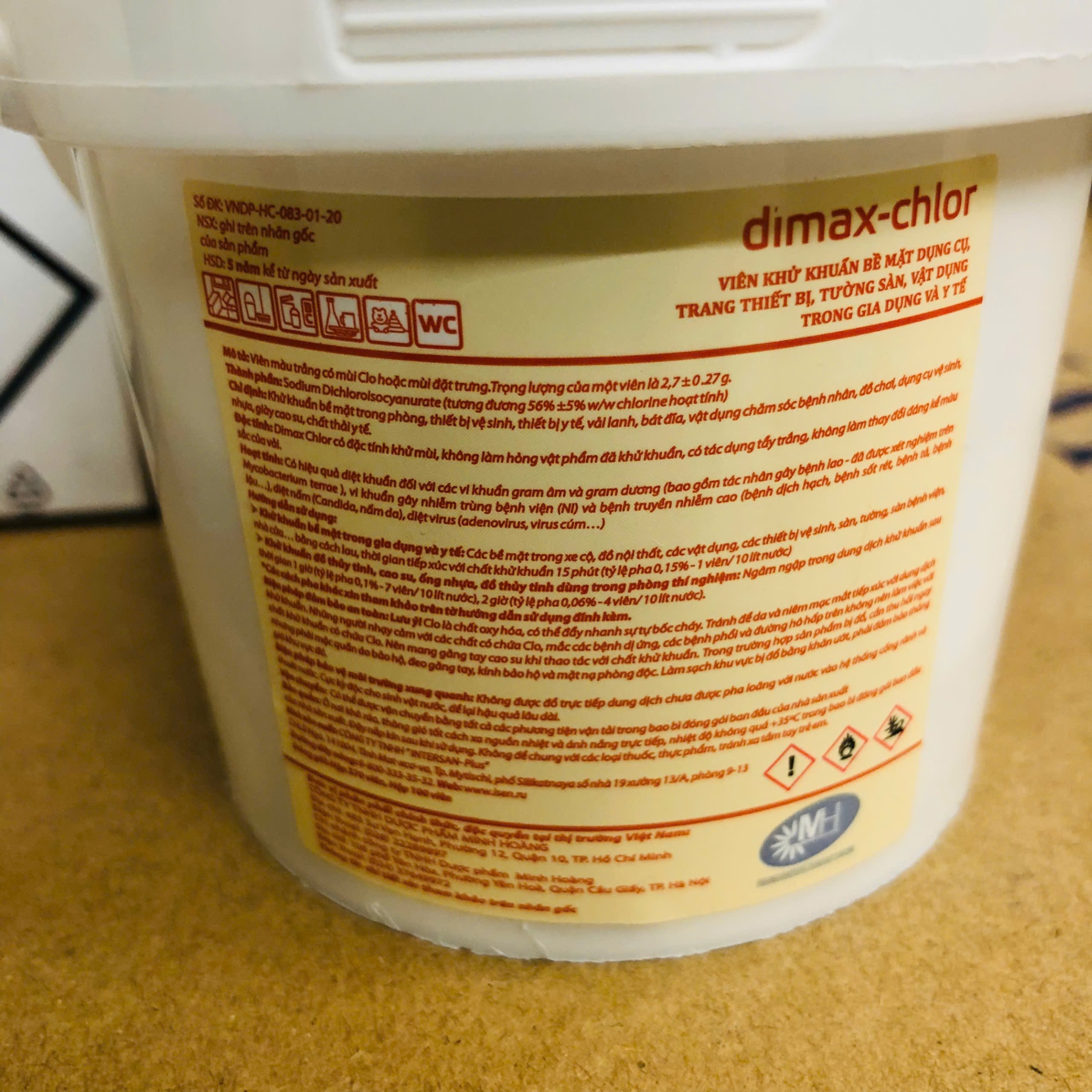 Viên nén khử khuẩn DIMAX CHLOR, Intersan plus LLC Nga (Hộp=100 viên)