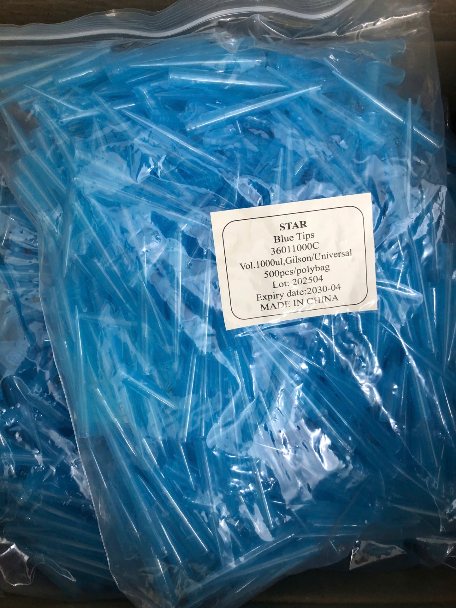 Đầu côn xanh không khía, Yancheng Yaohua Trung Quốc (Túi=500 cái, Thùng=10.000 cái)