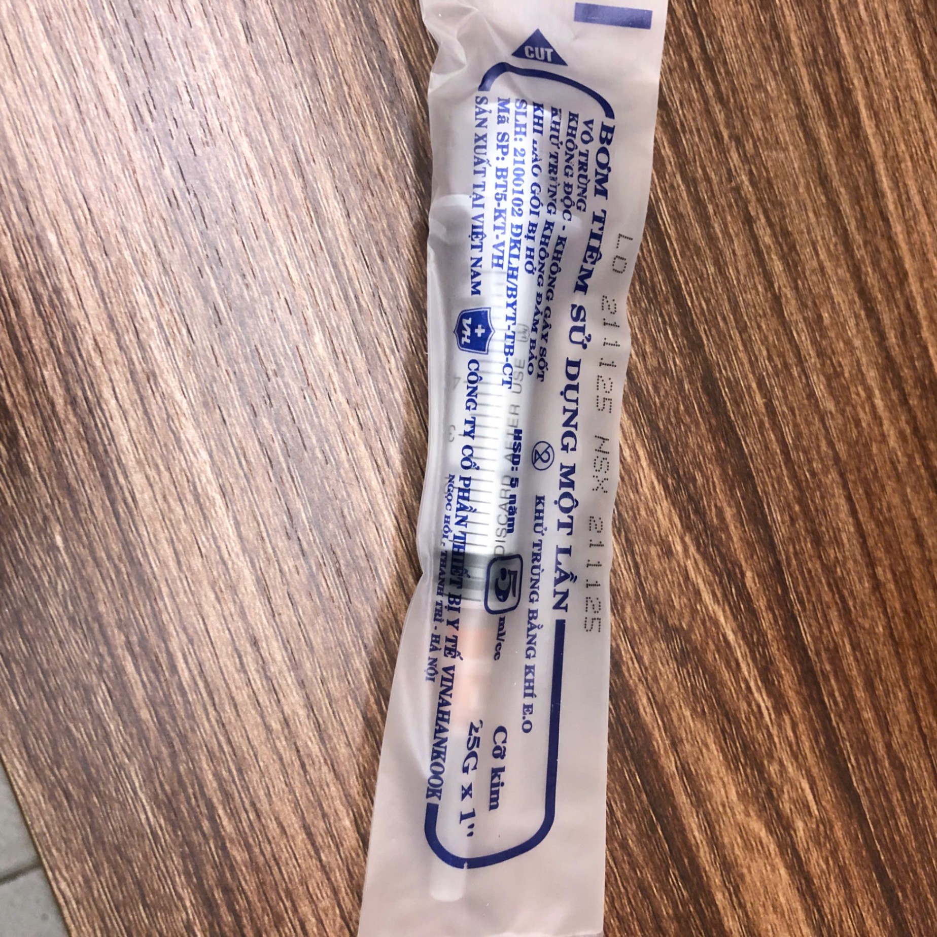 Bơm tiêm dùng 1 lần 3ml, Vinahancook (Hộp=100 cái, Thùng=3000 cái)