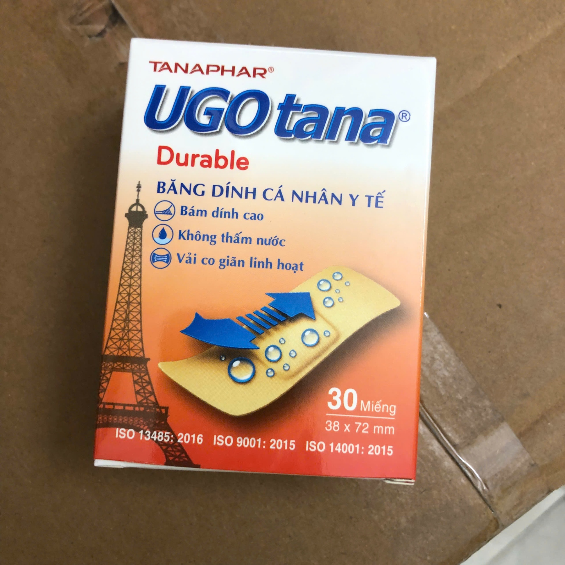 Băng dính cá nhân y tế 38mmx72mm Ugotana