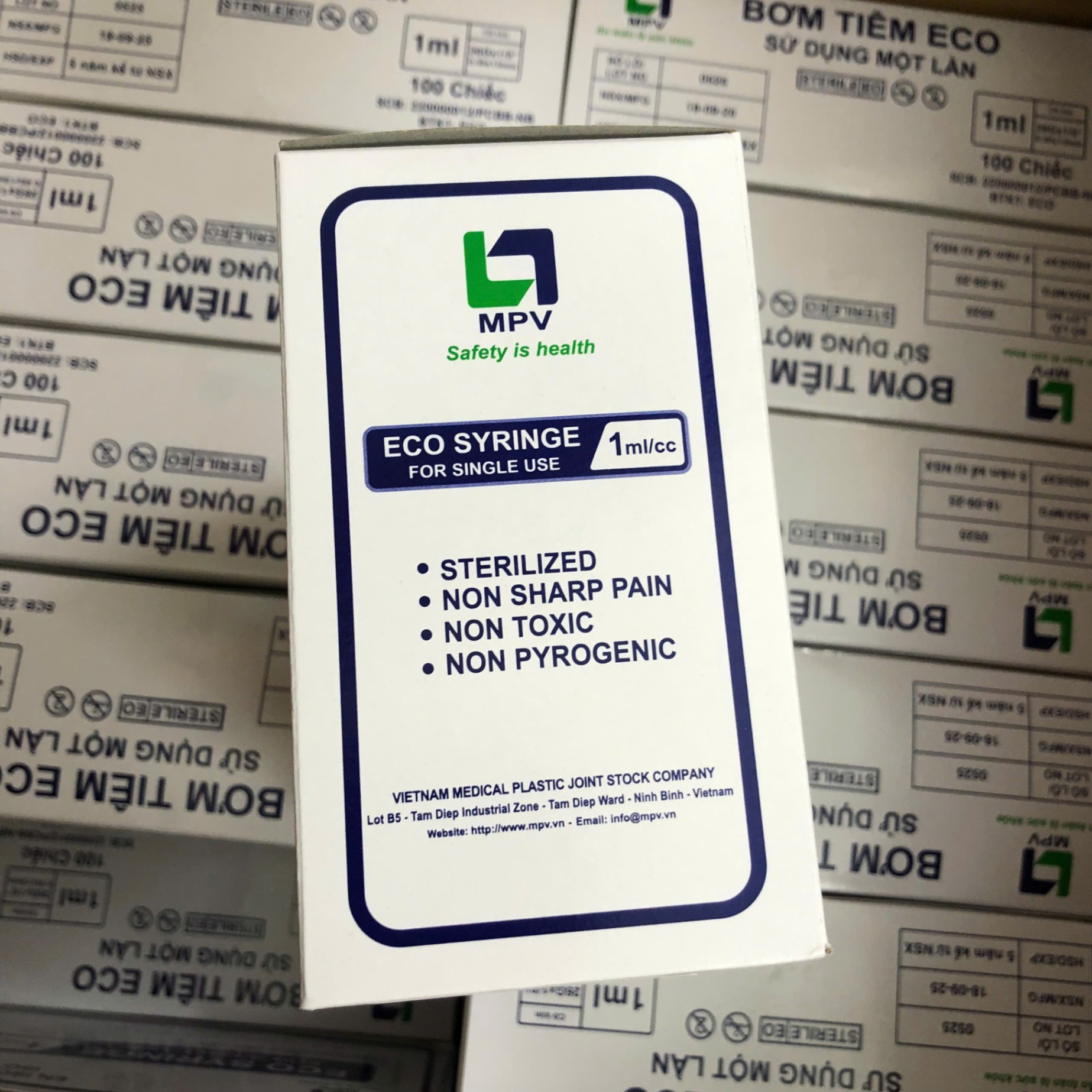 Bơm tiêm ECO sử dụng một lần 1ml (Hộp=100 cái, Thùng=4200 cái)