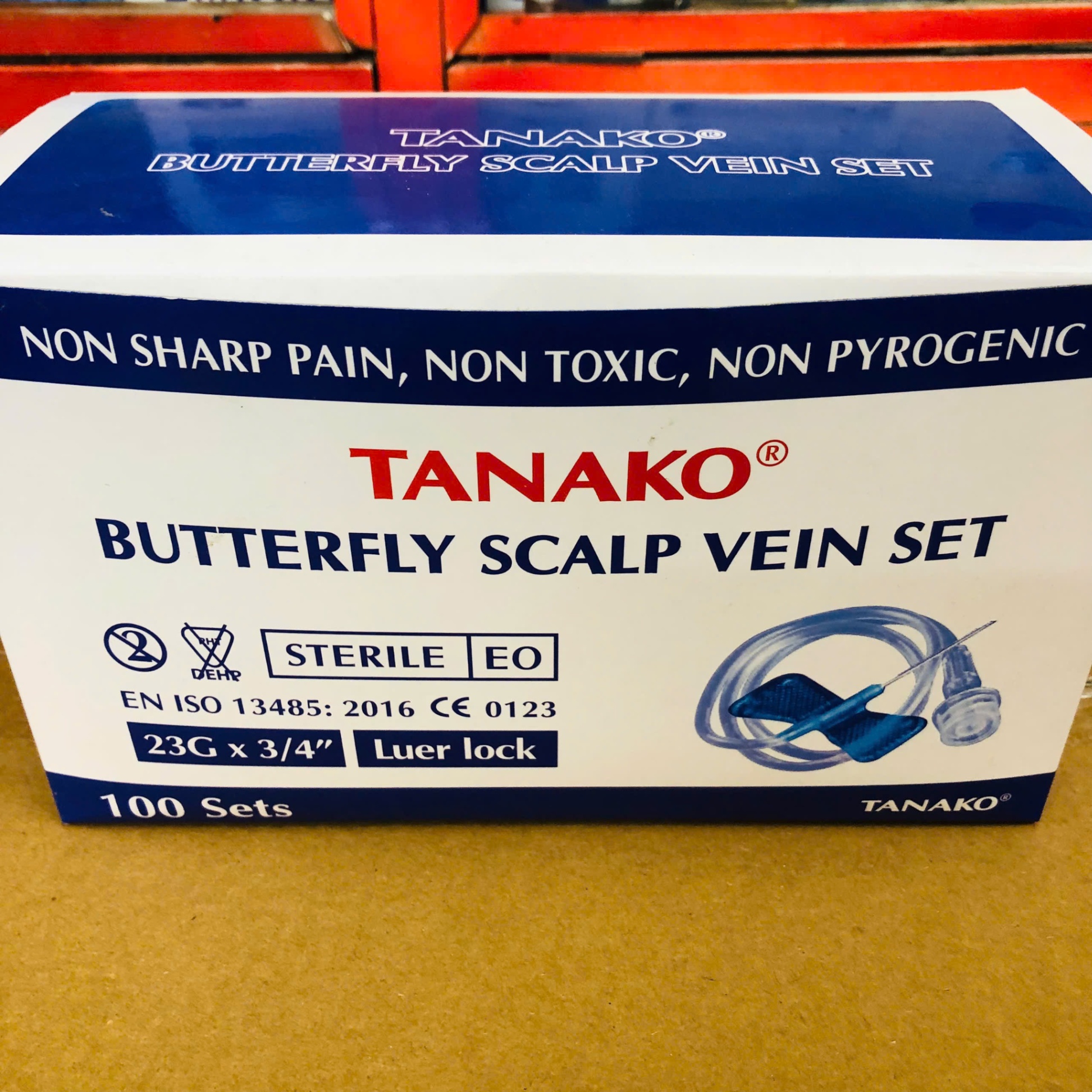 Bộ kim cánh bướm 23G Tanako (Hộp=100 cái)